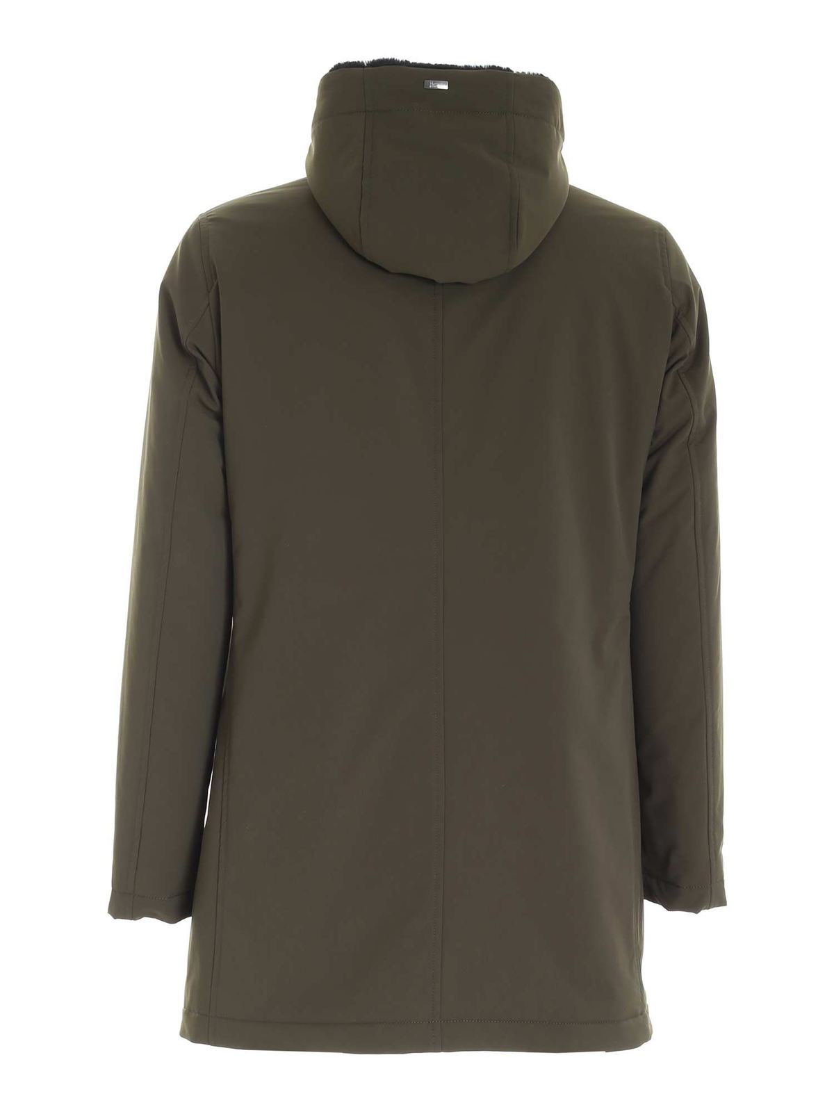 کاپشن Herno - Faux fur padded parka 