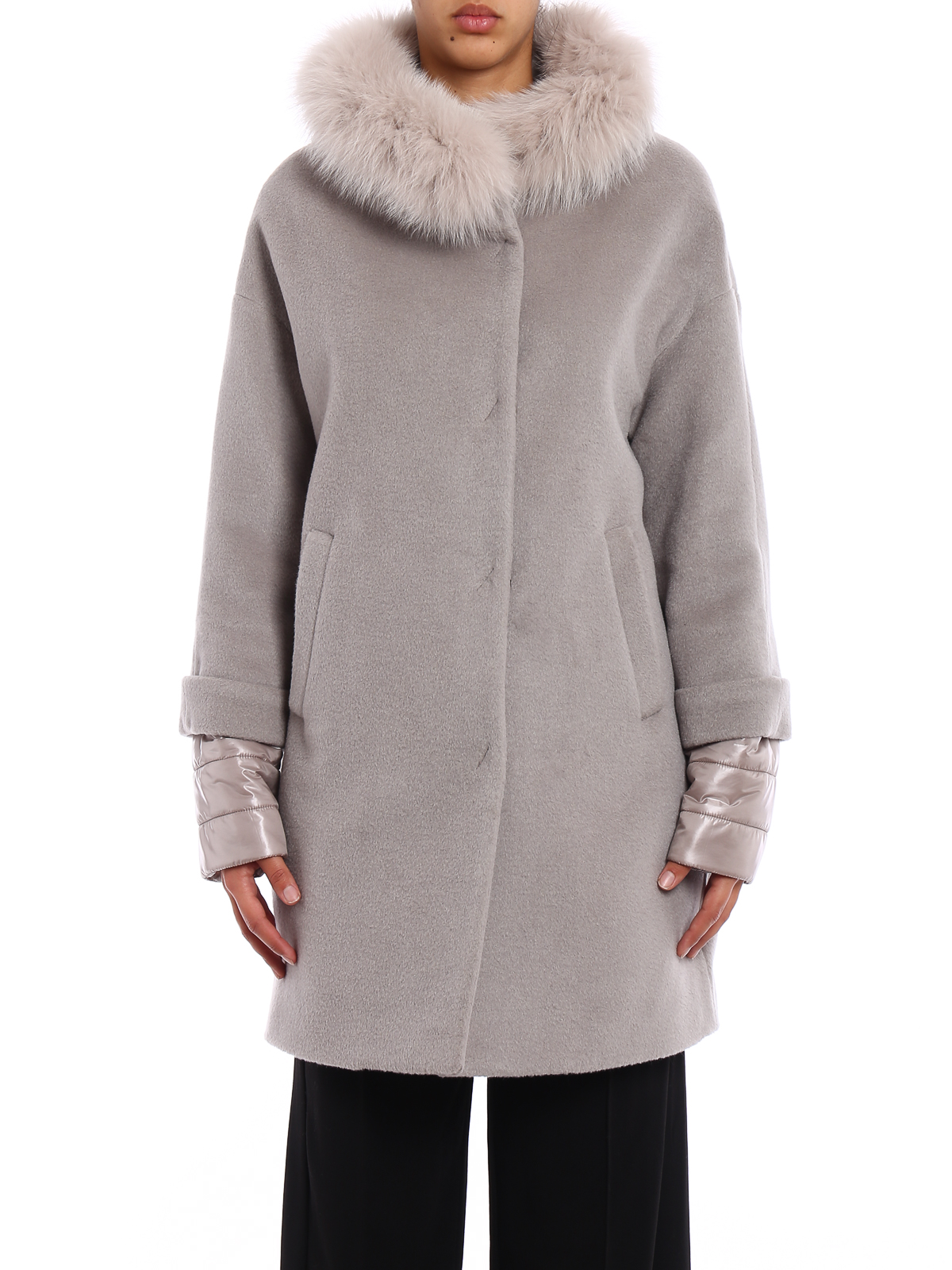 Short coats Herno Fur trimmed padded coat CA0161D381504610