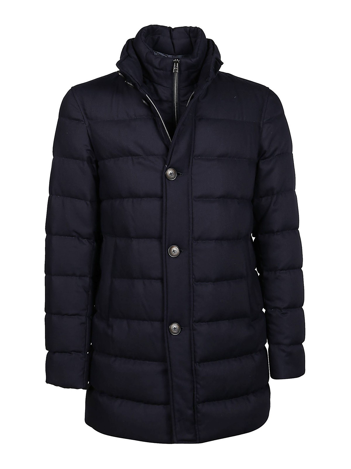 Herno - Viscose blend double layered padded coat - padded coats ...