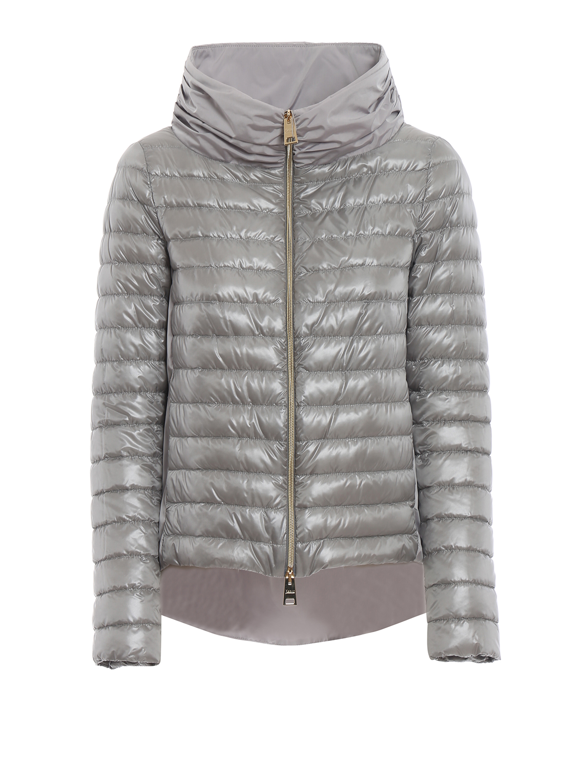 Padded jackets Herno - Beige asymmetric puffer jacket - PI0927D120179408