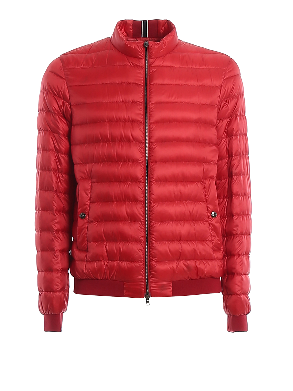 Herno High-neck Quilted Down Jacket In Red