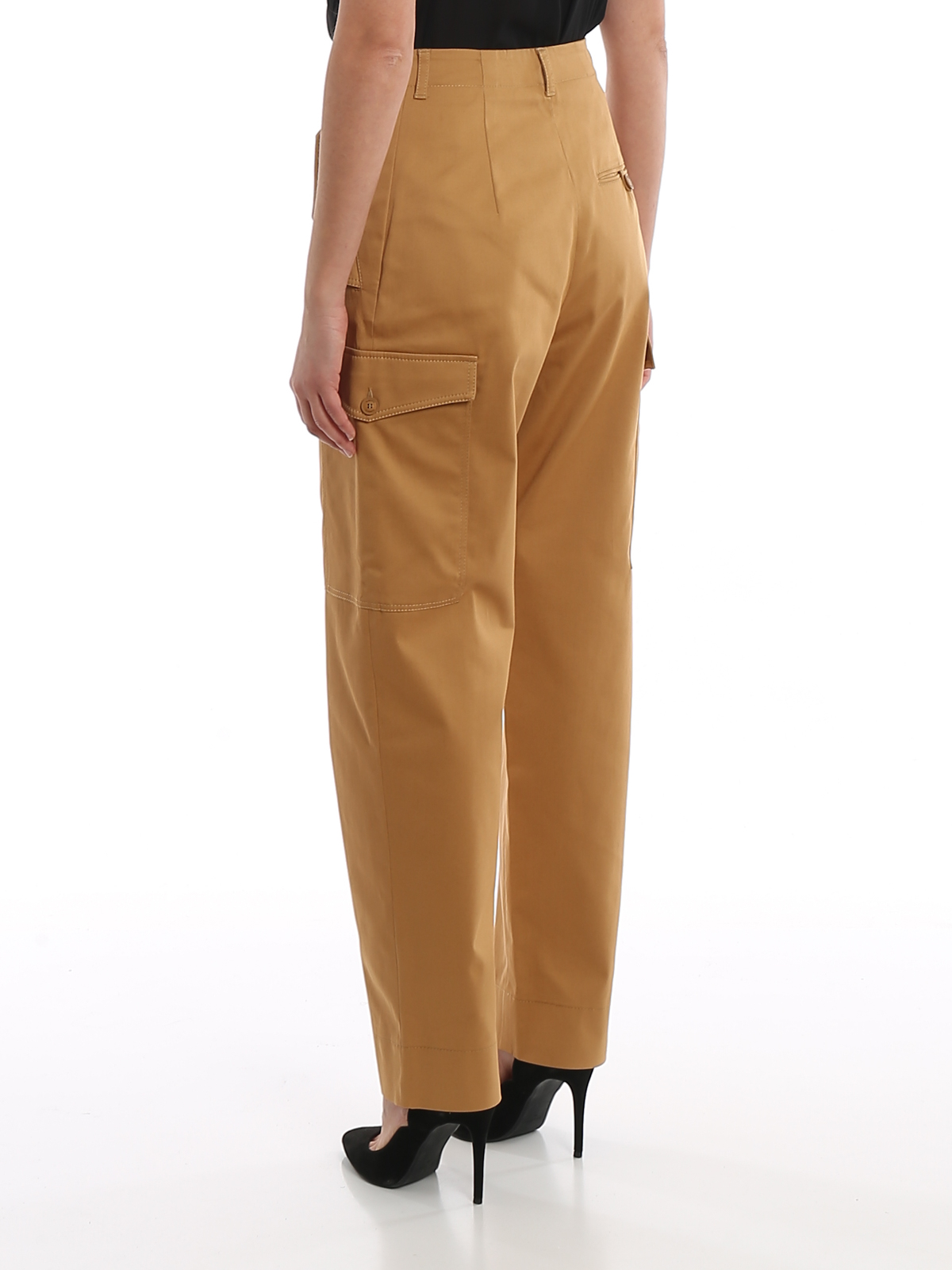 high rise cargo pants
