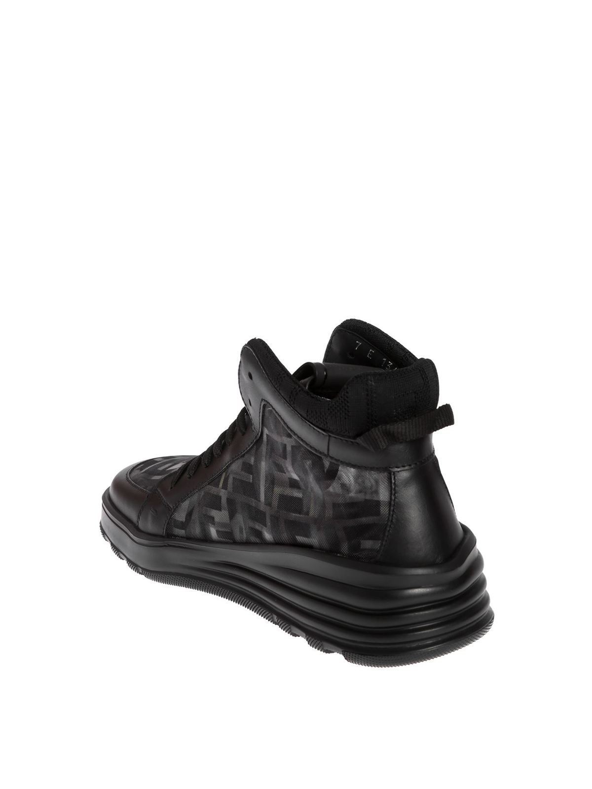 Fendi - High top sneakers in black with 