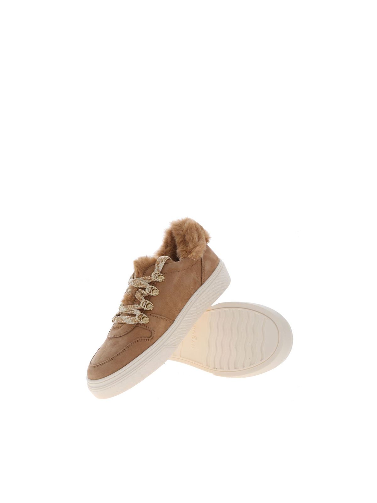camel colored slip on sneakers