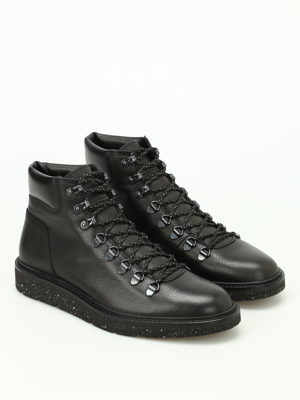 Konsekvent Numerisk plejeforældre Ankle boots Hogan - H334 grainy leather hiking boots - HXM3340Z490HKOB999