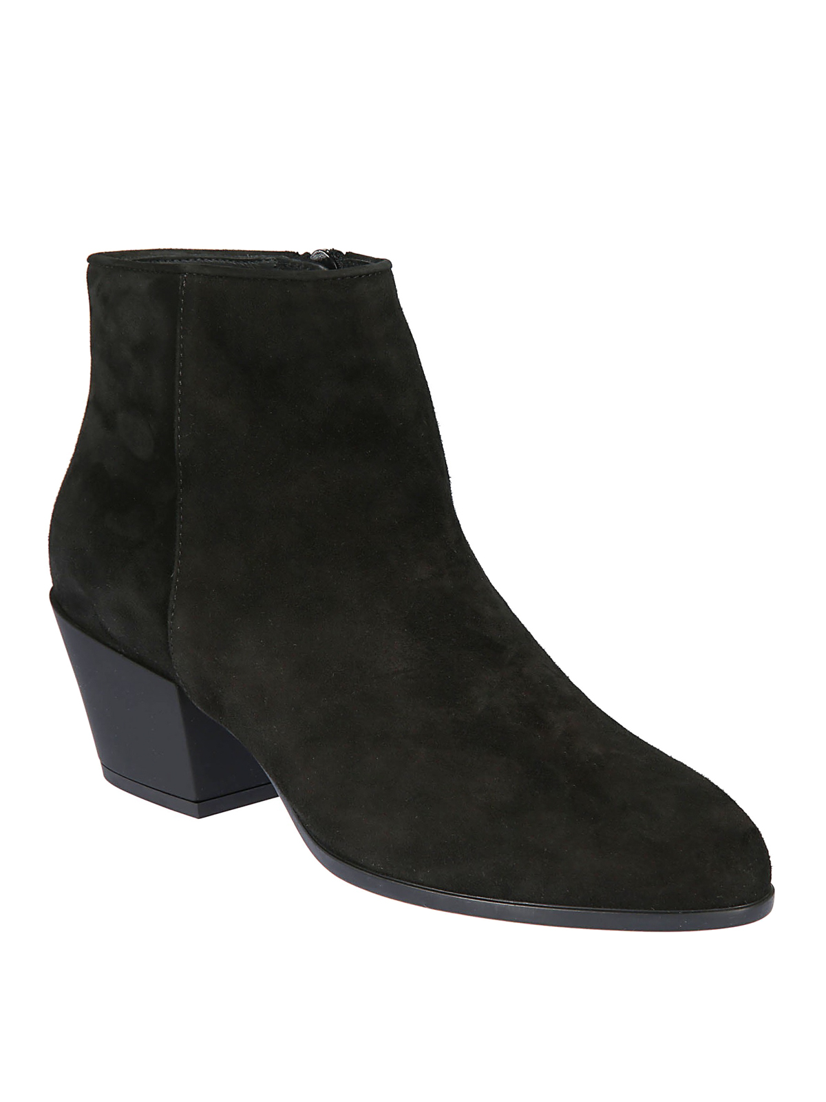 black suede ankle boots