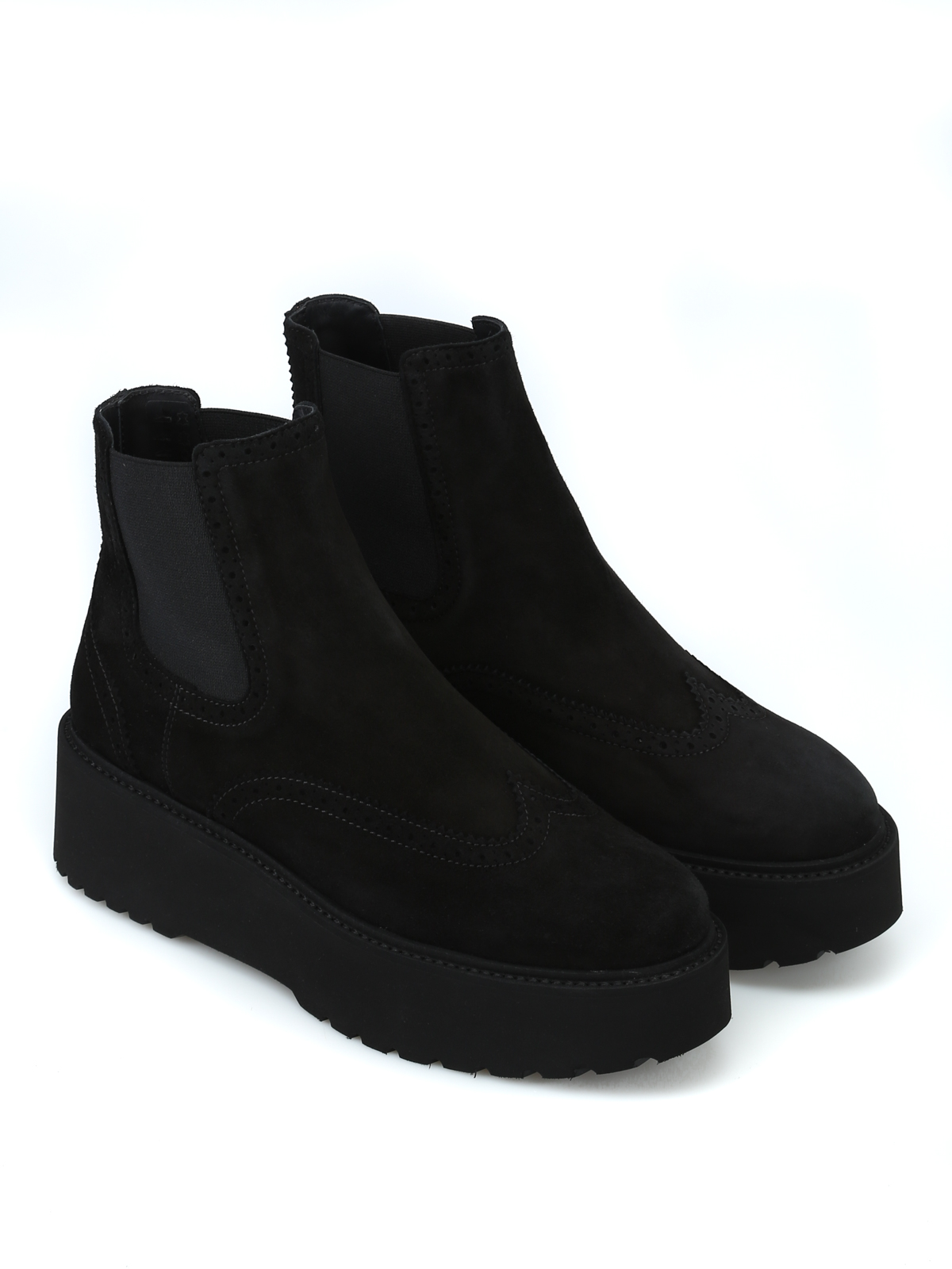 Hogan - Suede urban platform Chelsea boots - ankle boots -  HXW3550AO20CR0B999