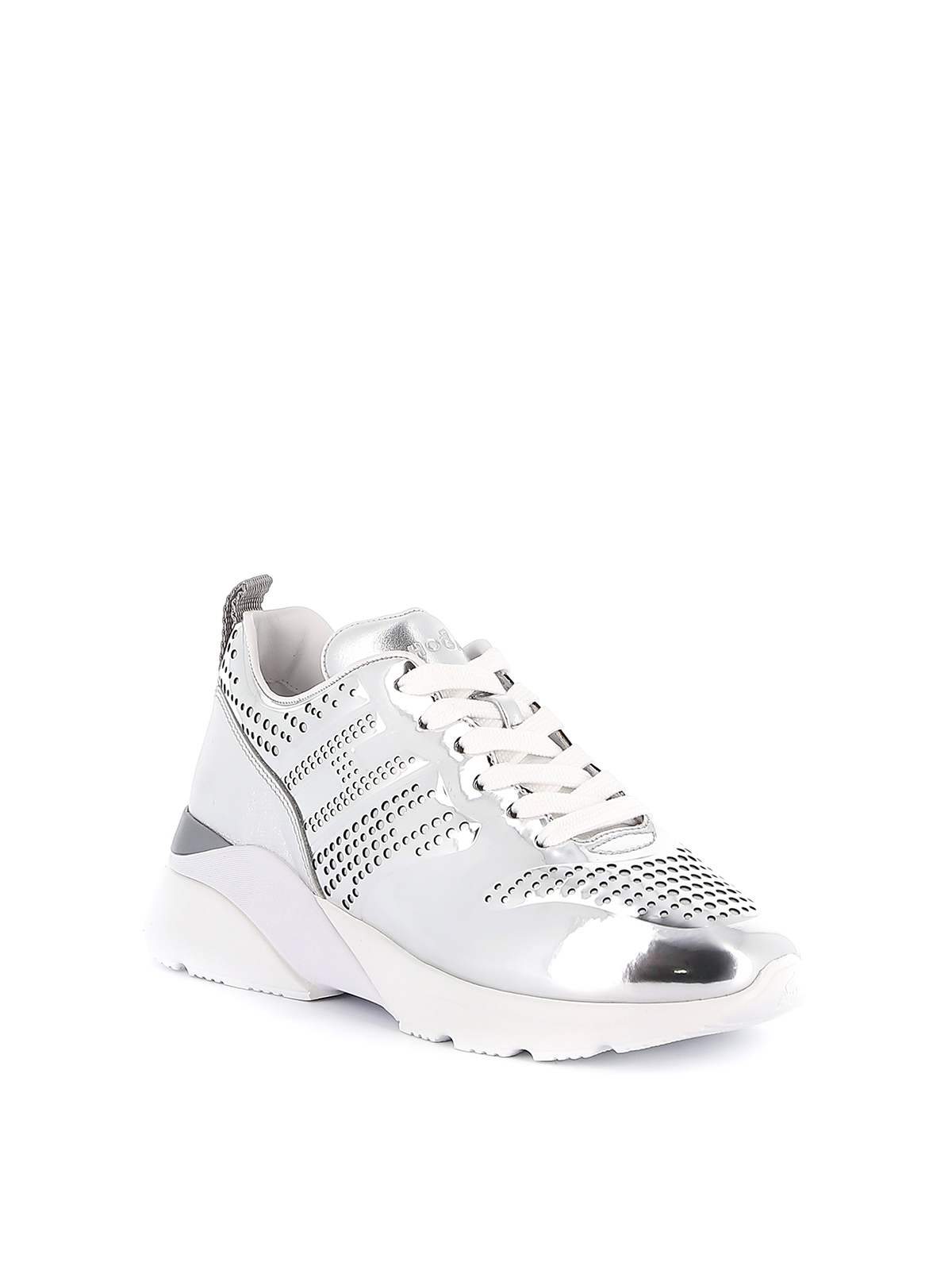 Onschuld Verslaafde archief Trainers Hogan - Active One patent leather mirrored sneakers -  HXW3850CE90SV0B200