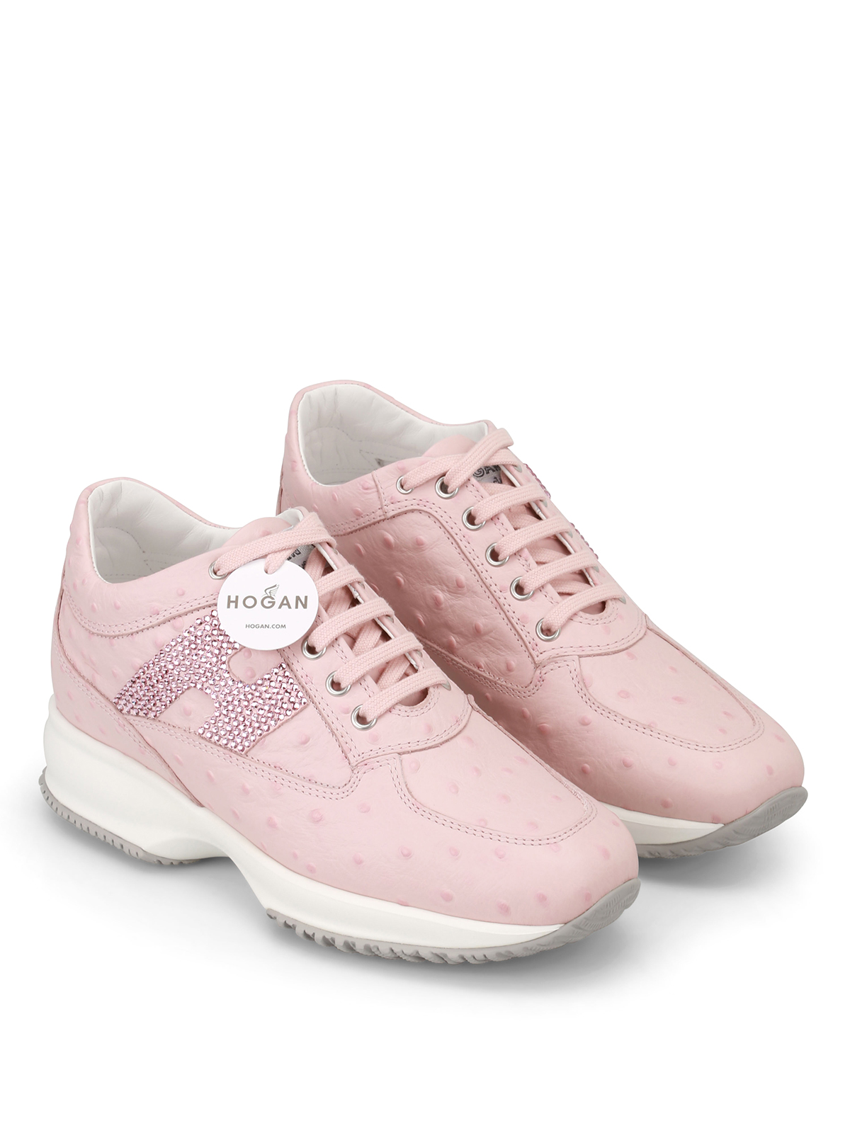 Hogan - Interactive rosa con H in strass - sneakers - HXW00N02011IFYM413