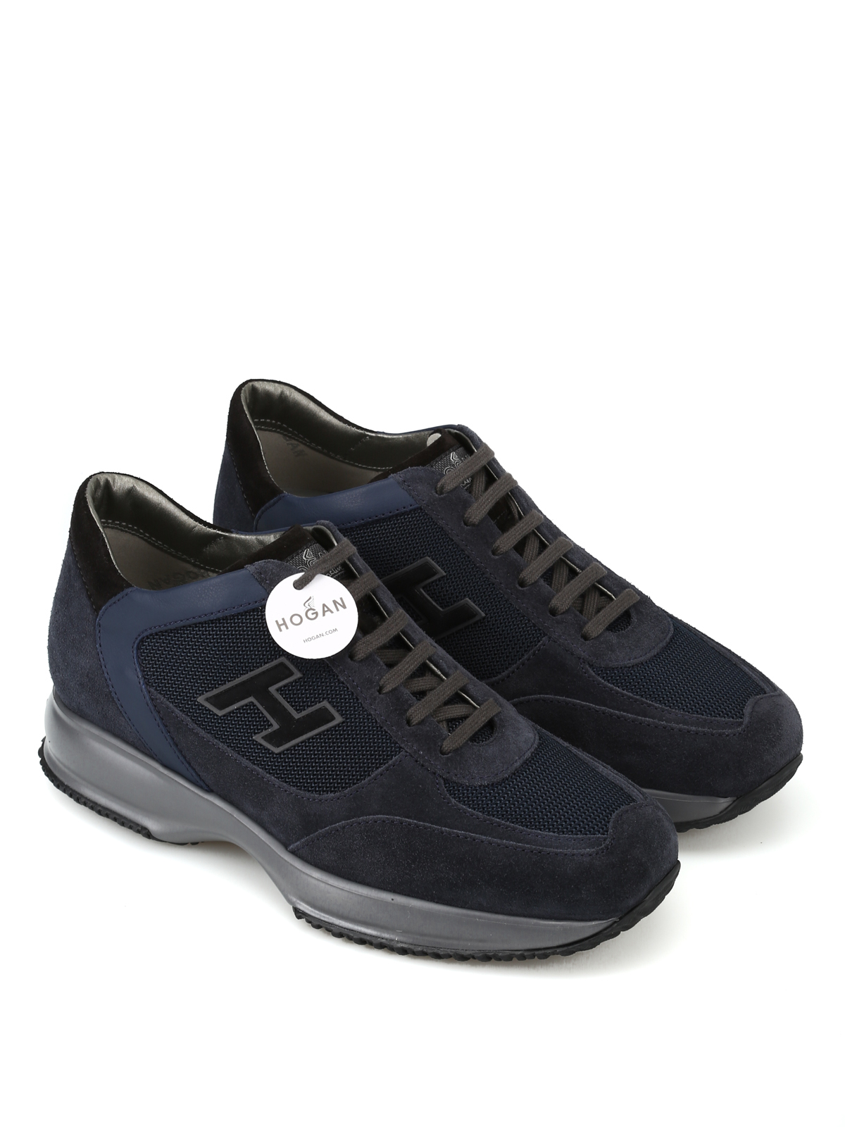 Trainers Hogan - New Interactive H Flock blue sneakers - HXM00N0Q101JRW65U8