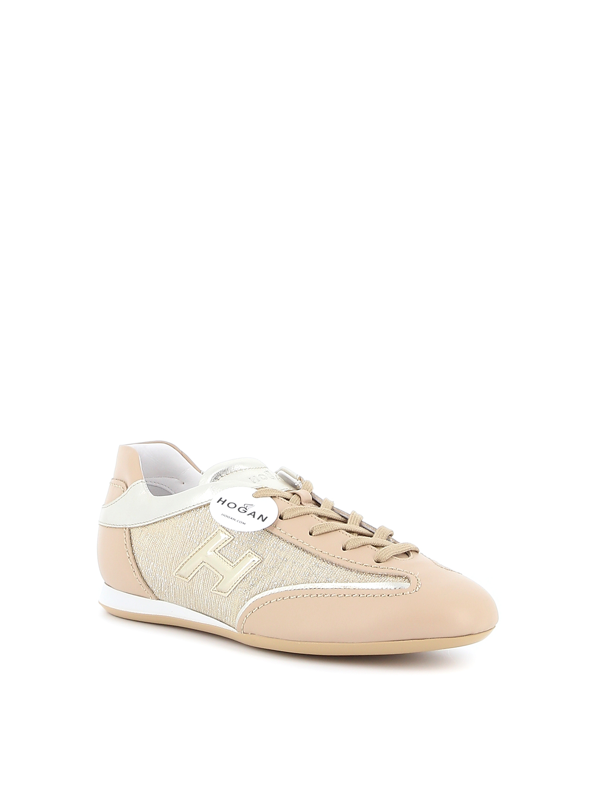 olympia glitter and leather trainer