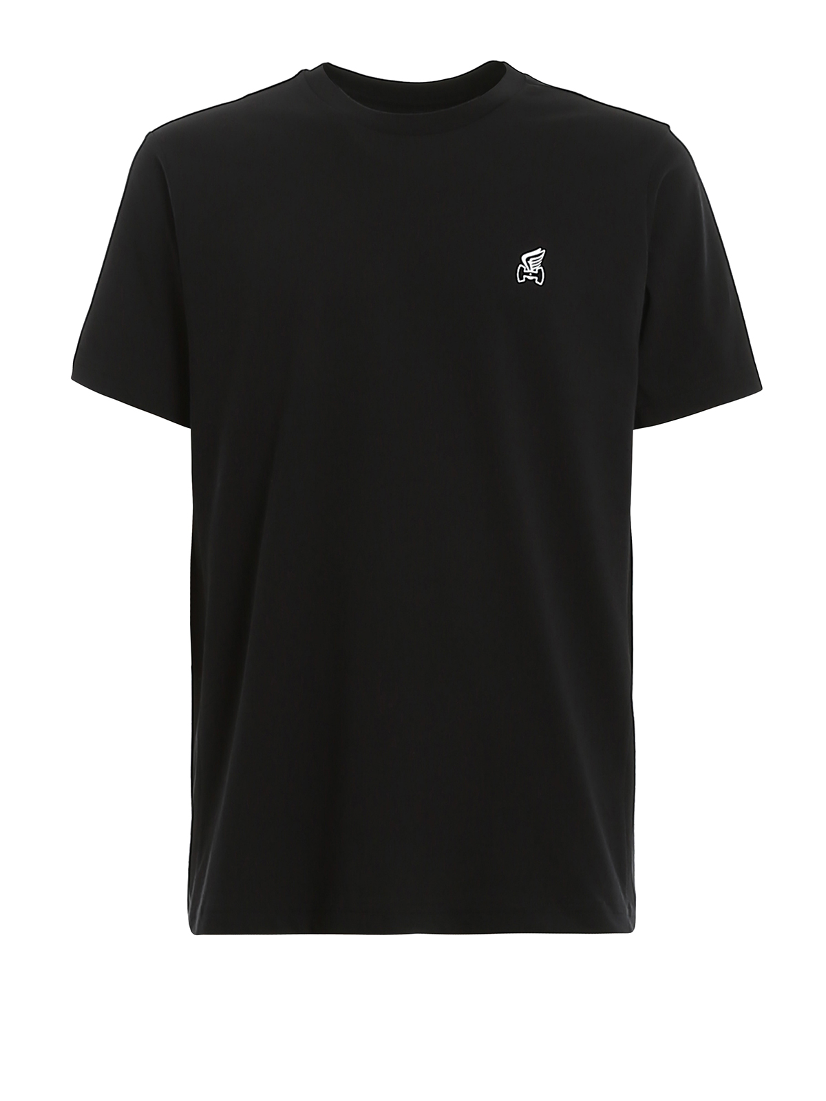 Hogan Round Neck Logo Detail T-shirt In Black