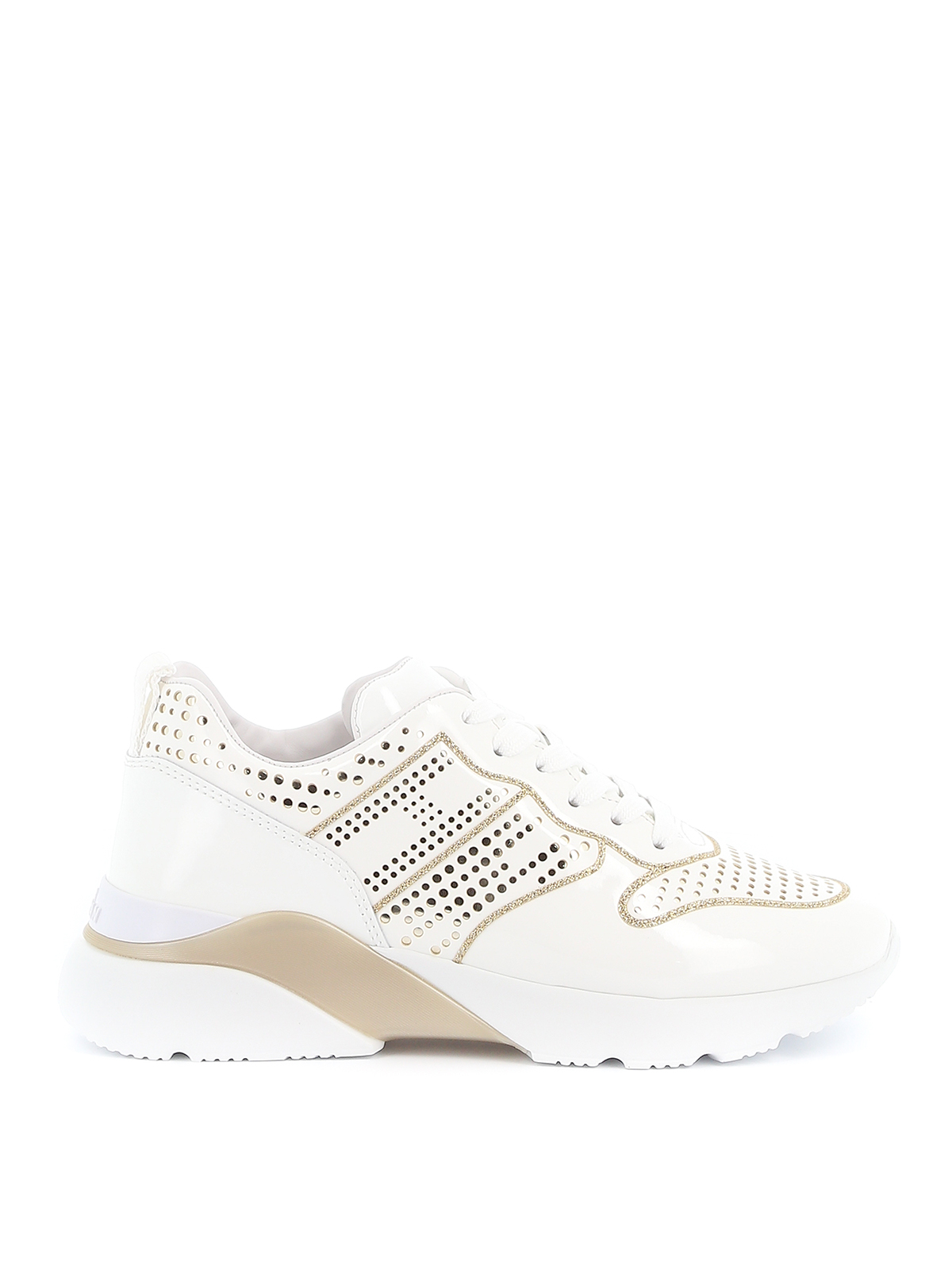 Click to view more detailed imagery on our partner's website Hogan Active One Laser Cut Sneakers In White
