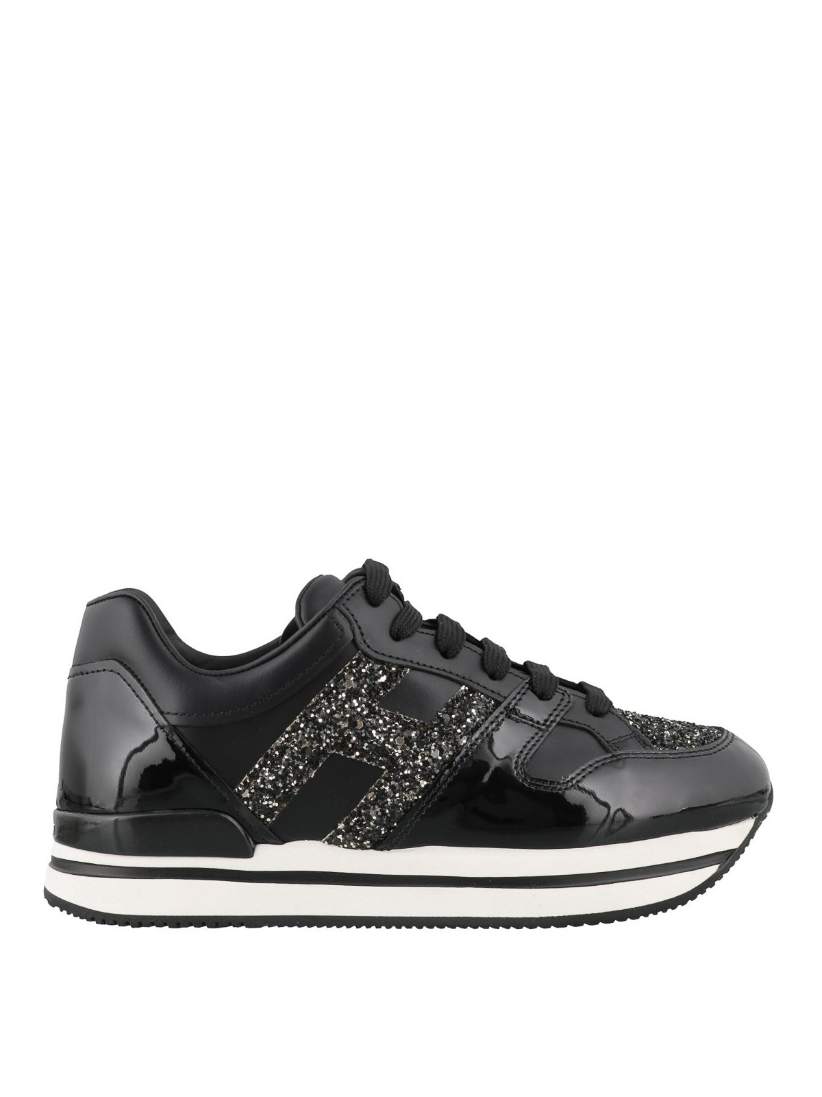 Trainers Hogan - Glitter H patent leather H222 sneakers ...