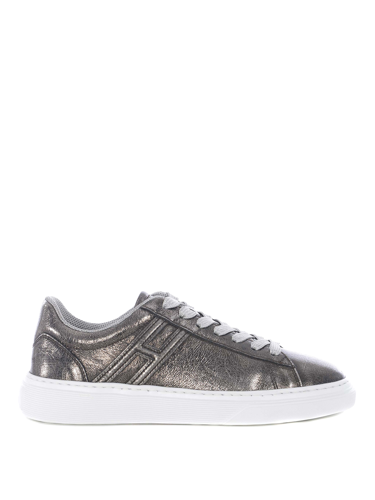 Click to view more detailed imagery on our partner's website Hogan Gunmetal H365 Sneakers In Dark Grey