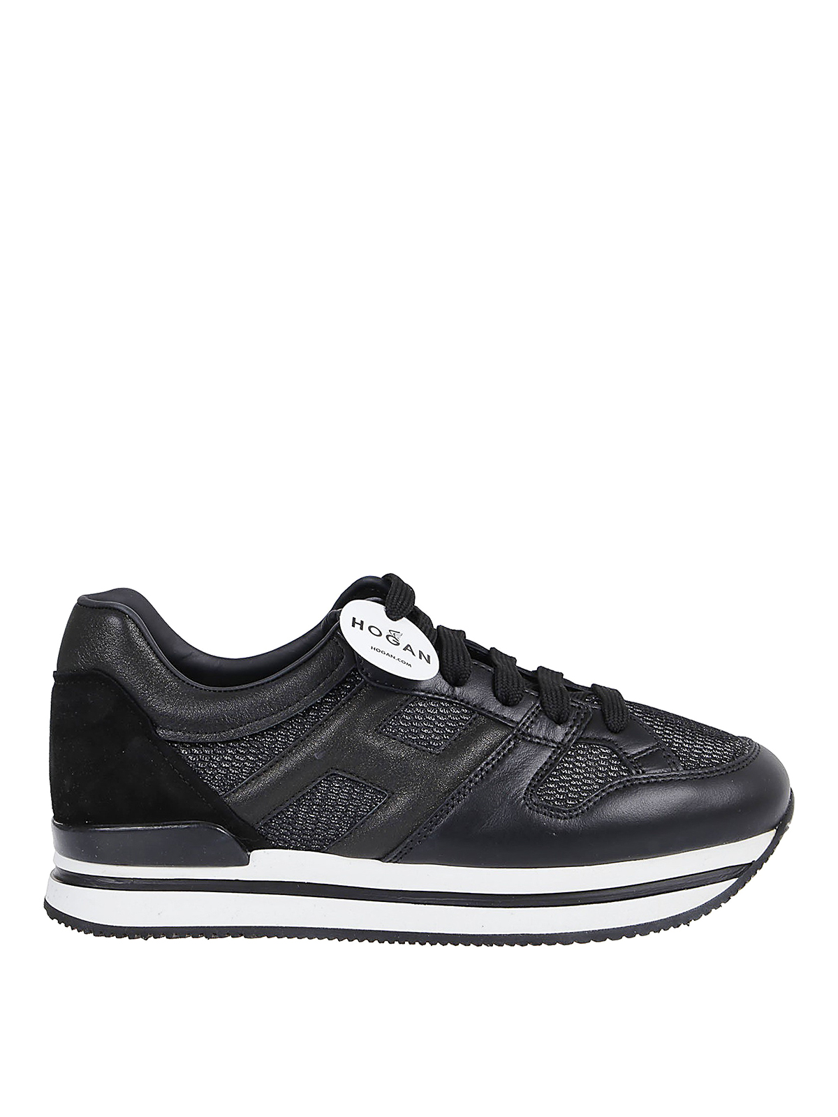 HOGAN H222 LEATHER AND HIGH TECH FABRIC trainers