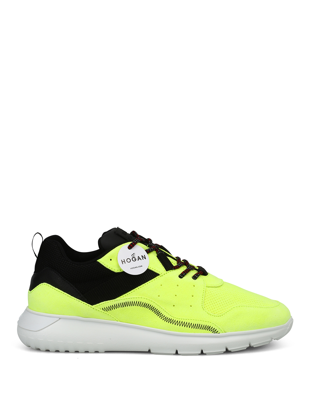 Trainers Hogan Interactive Fluorescent Suede Sneakers Hxm3710aq12jjk737m