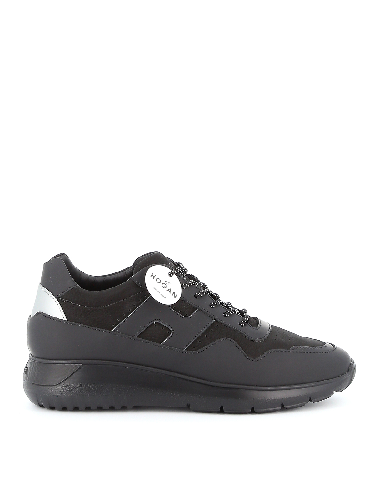 HOGAN INTERACTIVE LEATHER AND NUBUCK SNEAKERS