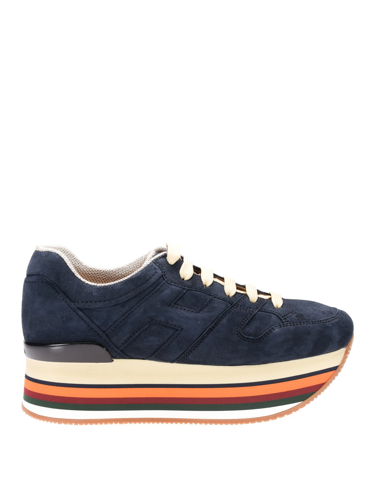 Hogan - Sneaker Maxi H222 blu in camoscio - sneakers - HXW2830T543CR0U810