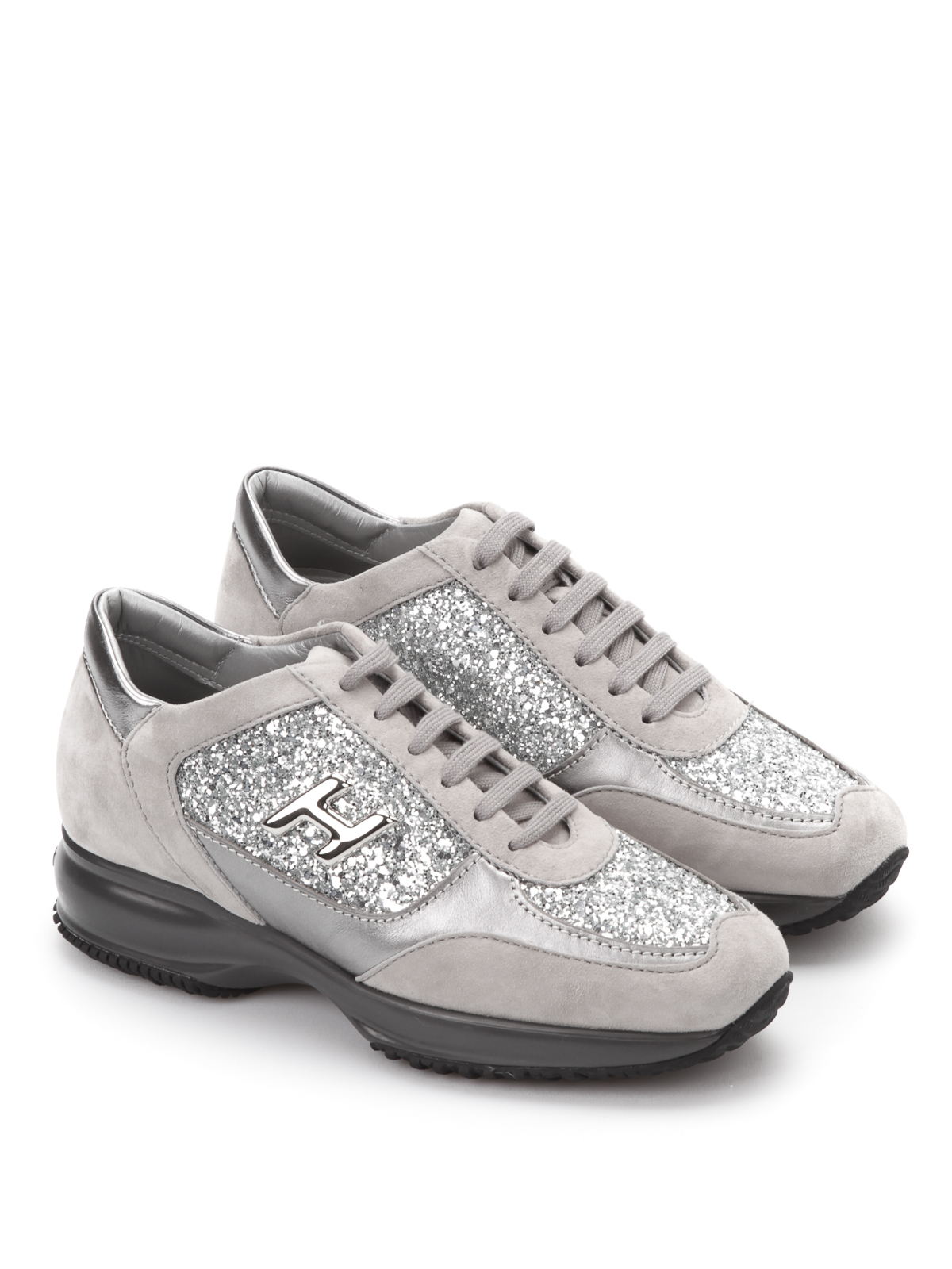 Hogan - Interactive glitter H in metallo - sneakers - HXW00N0O8804NM3860