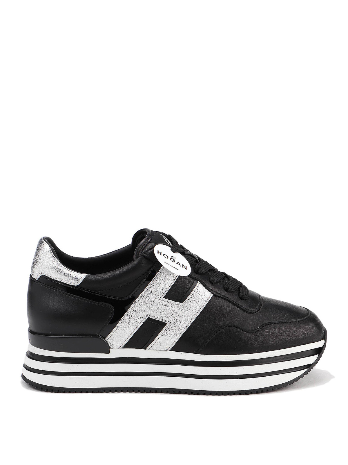 Trainers Hogan - Midi H222 sneakers with laminated inserts ...