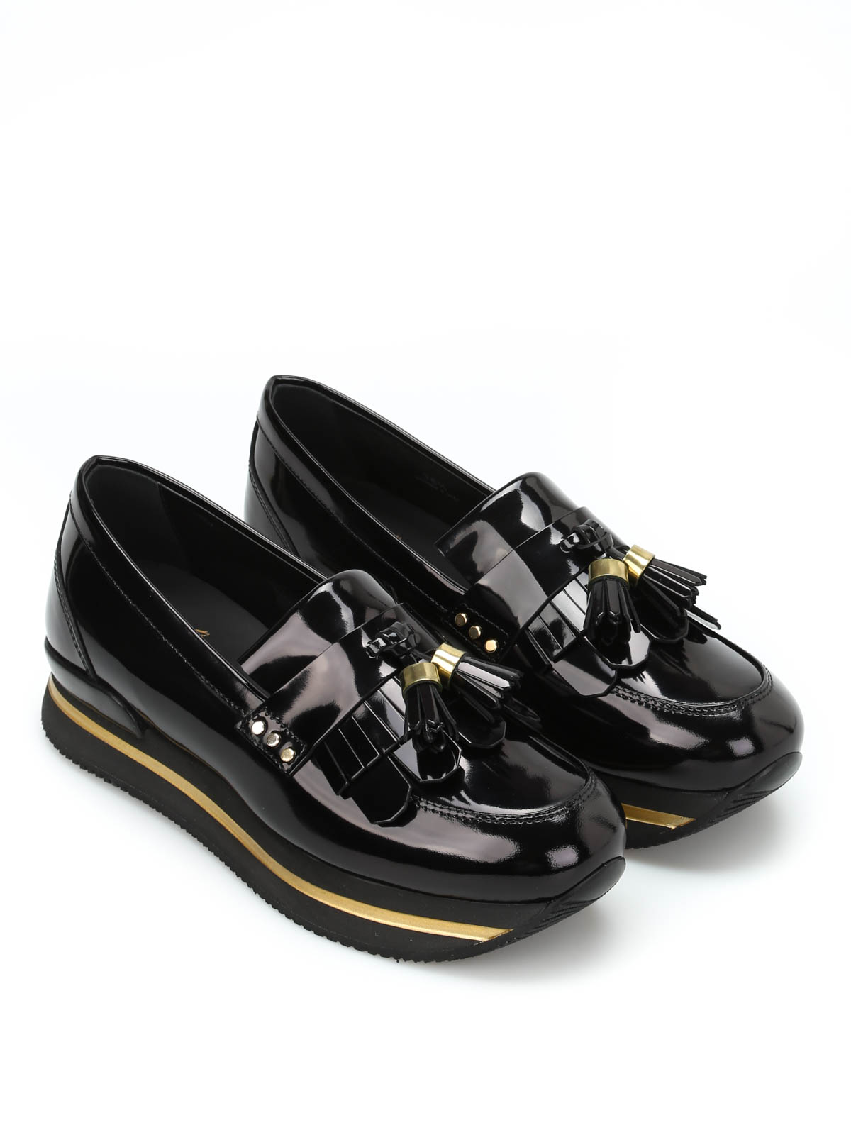 Alta qualit HOGAN H222 MOCASSINO FRANGIA NERO vendita Alta qualit HOGAN H222 MOCASSINO FRANGIA NERO vendita