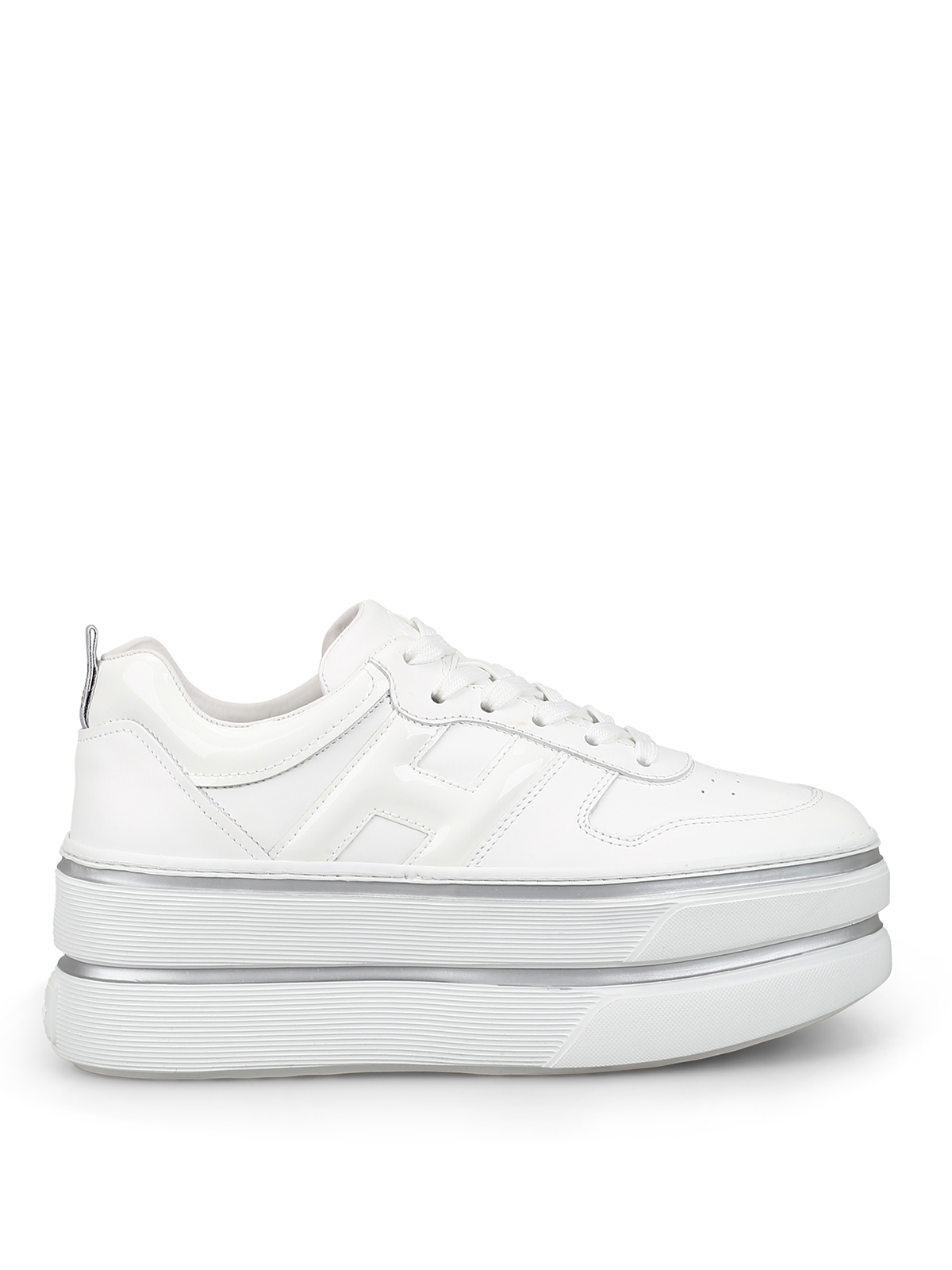 white trainers with platform