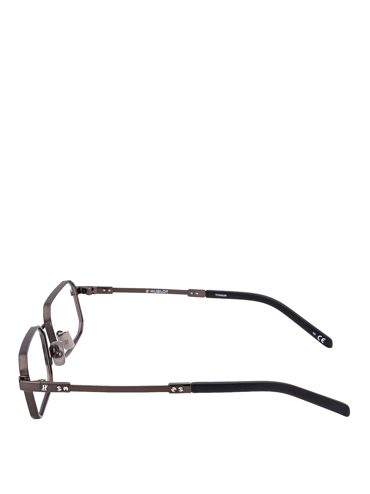 Occhiali Hublot - Occhiali da vista rettangolari in titanio -  H021O009000BLACK