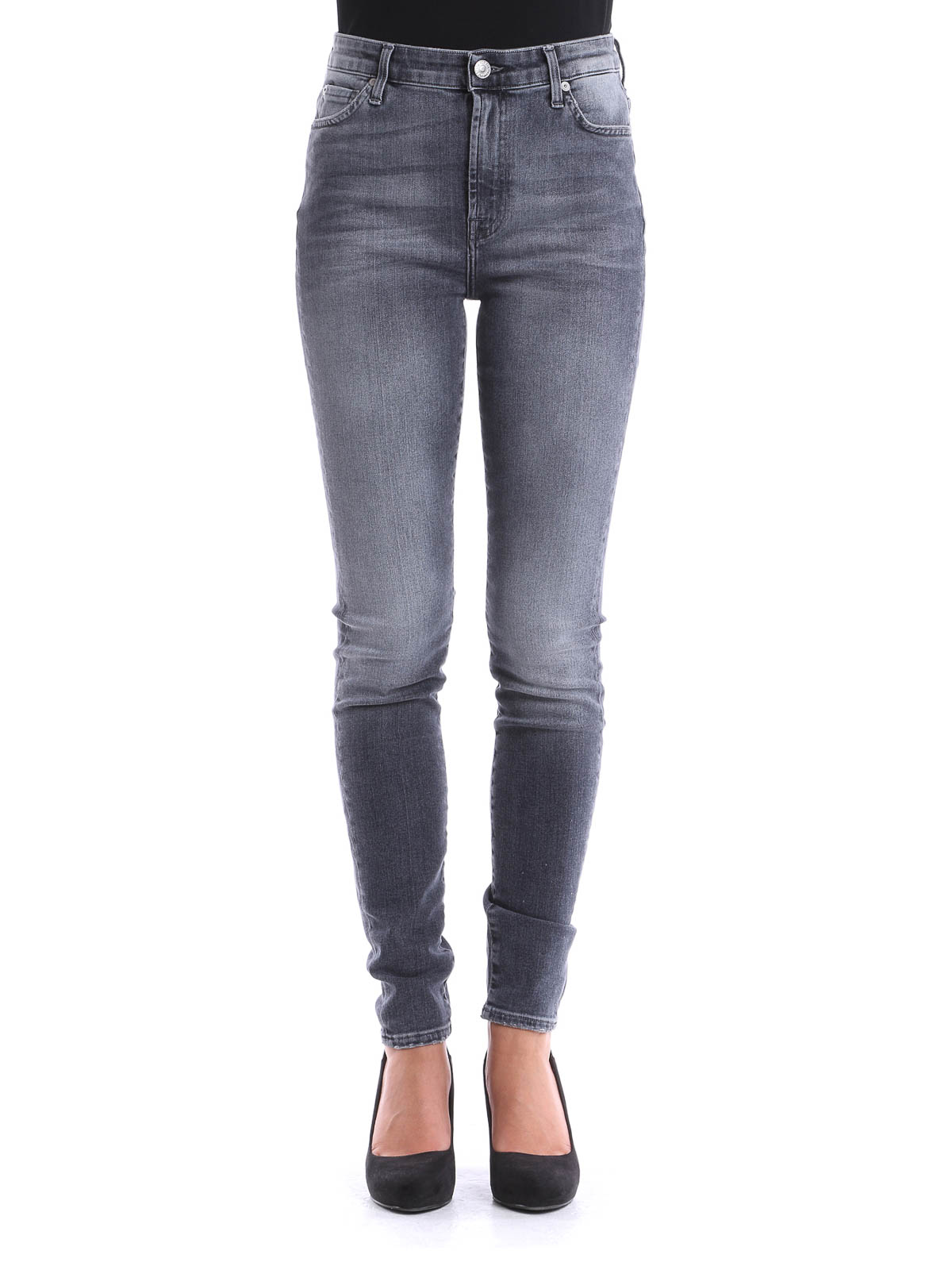 7 all mankind high waist skinny jeans