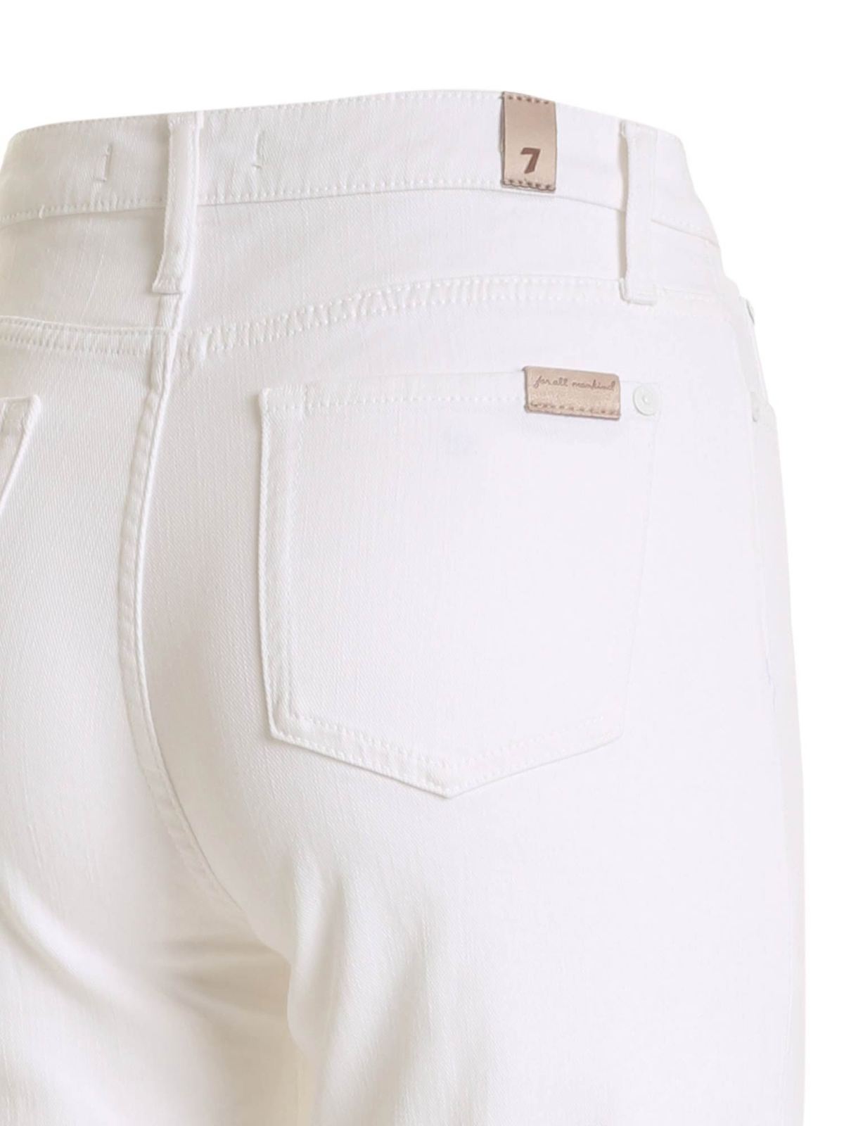 Alexa crop fit jeans in white 