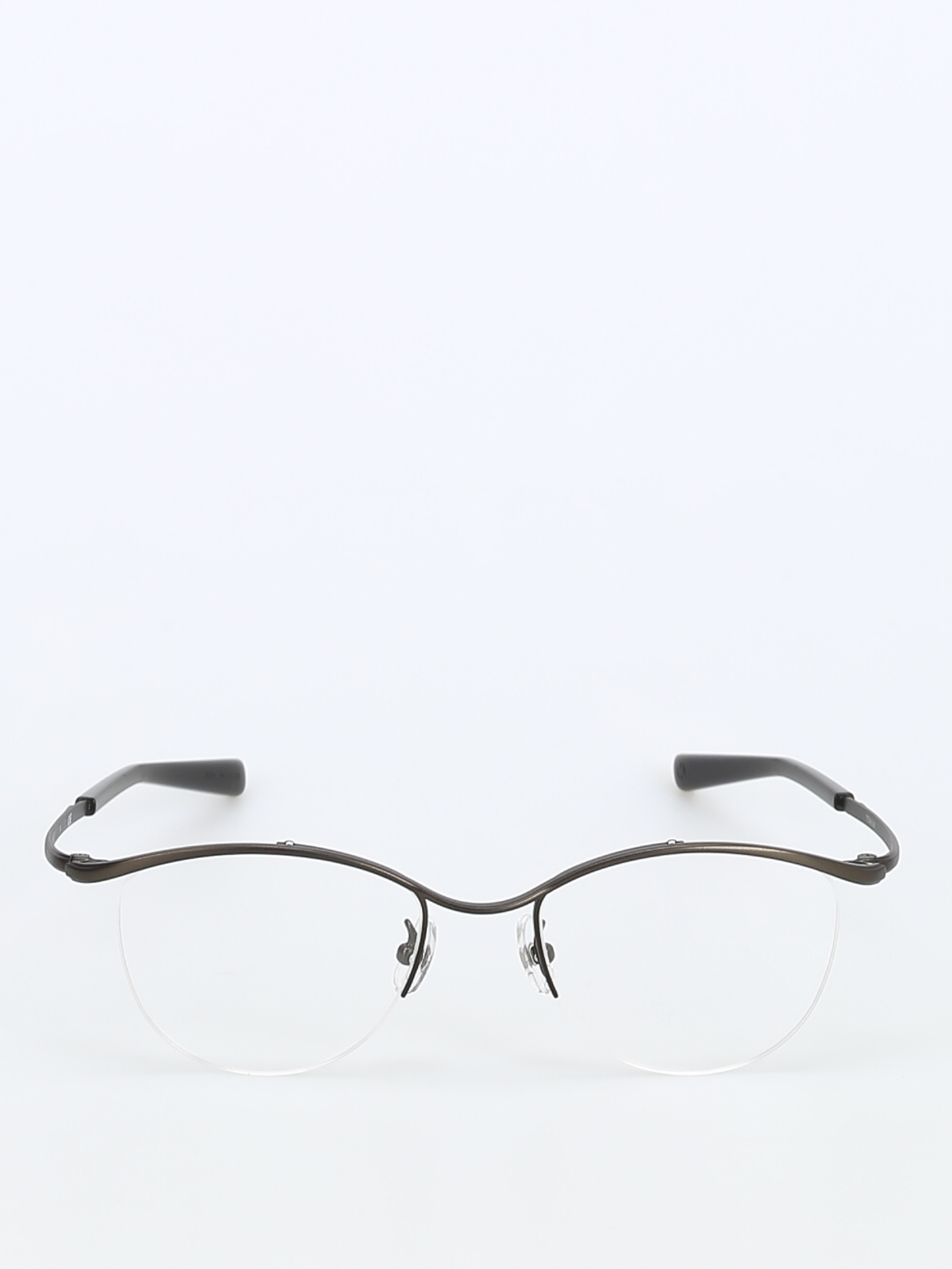 Glasses 999.9 four nines Bronze effect half frame eyeglasses S846T6