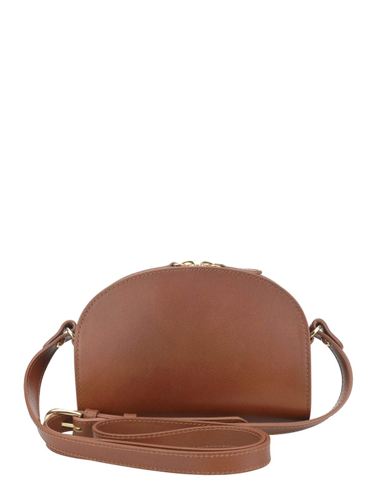 Cross body bags A.P.C. - Brown leather half-moon bag - PXAWVF61392CAD