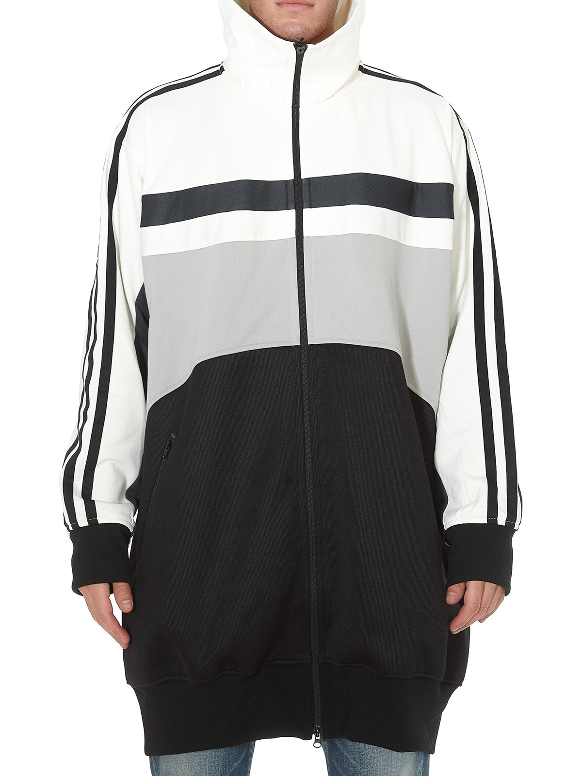 Adidas Y-3 - Giacca over Varsity Logo Track - giacche casual -  FJ0330OFFWHITE