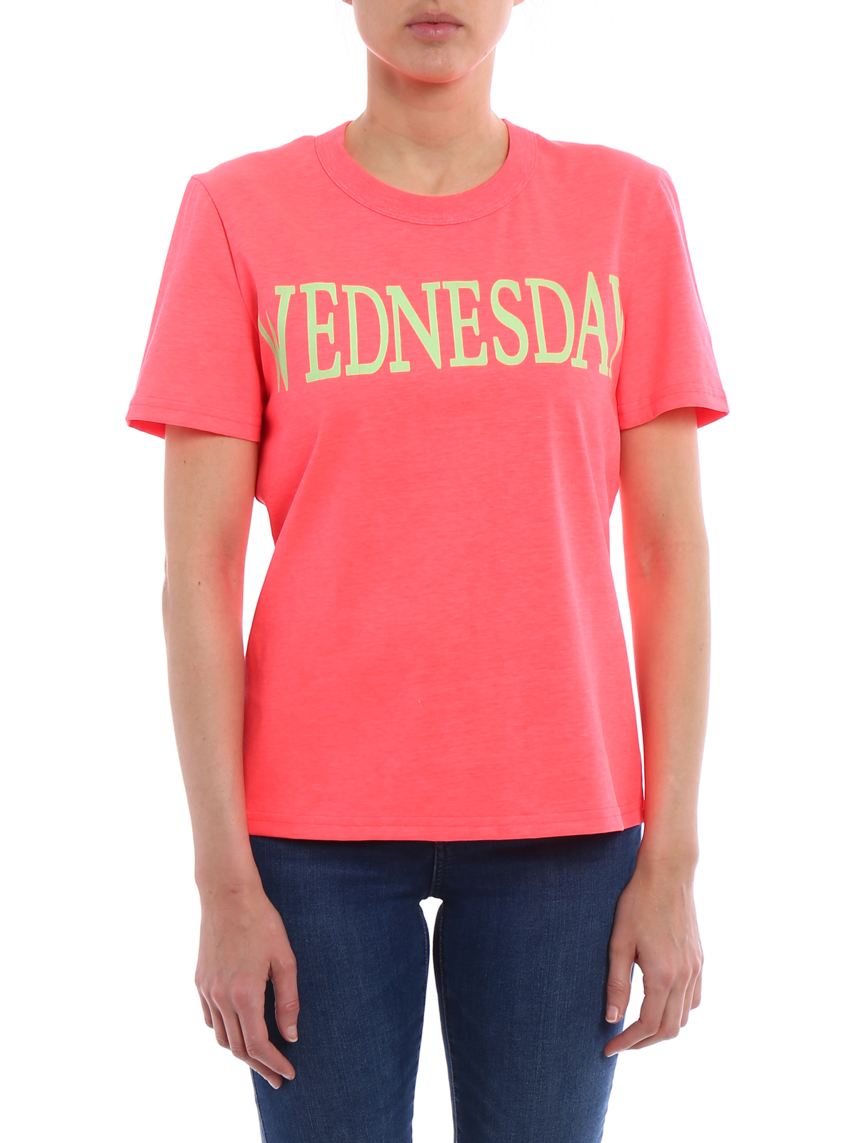 Klassificer ild hensynsfuld T-shirts Alberta Ferretti - Rainbow Week Wednesday fluo Tee - V070116900129