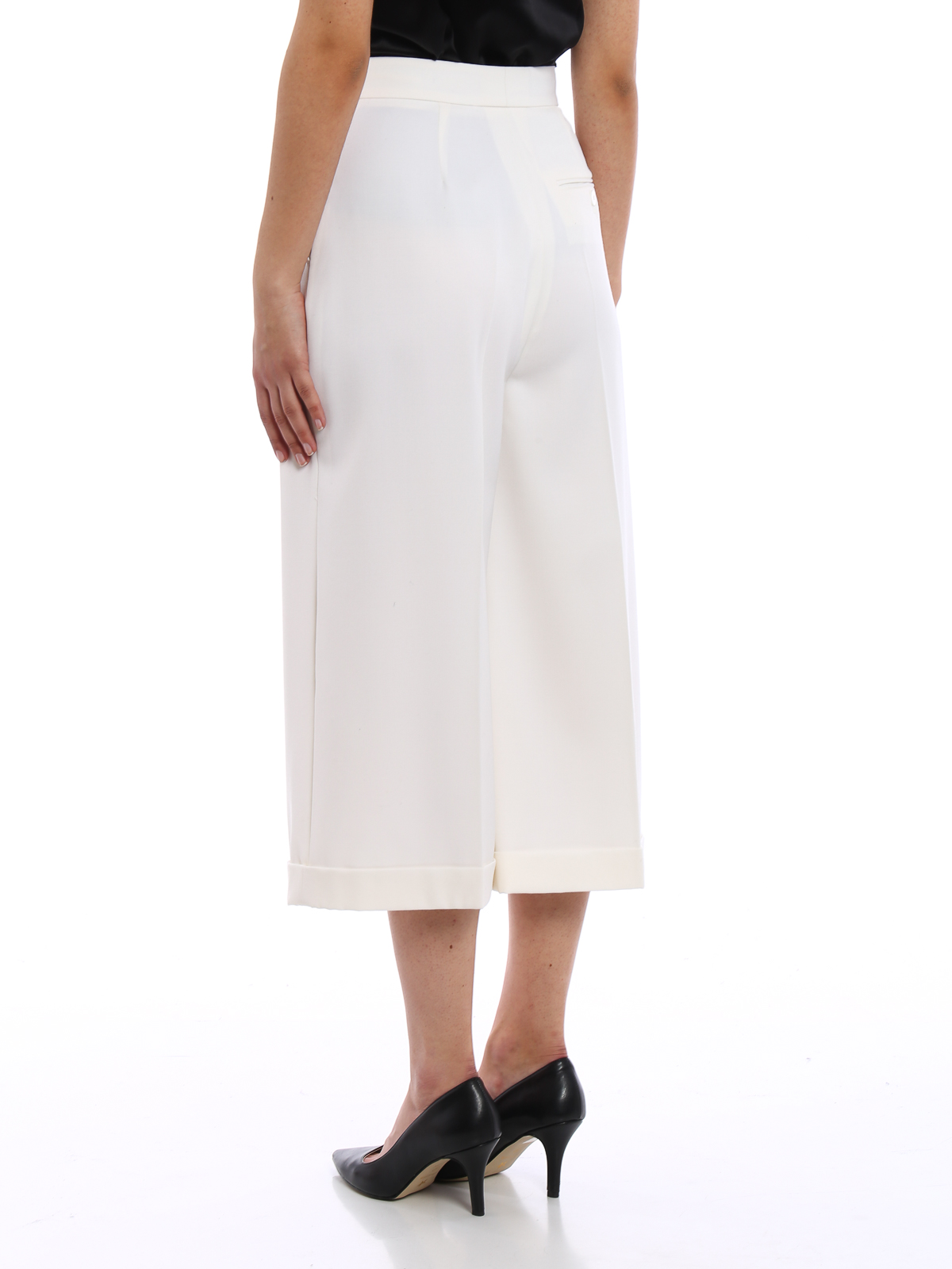 Pantaloni casual Alexander Mcqueen - Culotte in lana grain de poudre -  460088QIJ129016