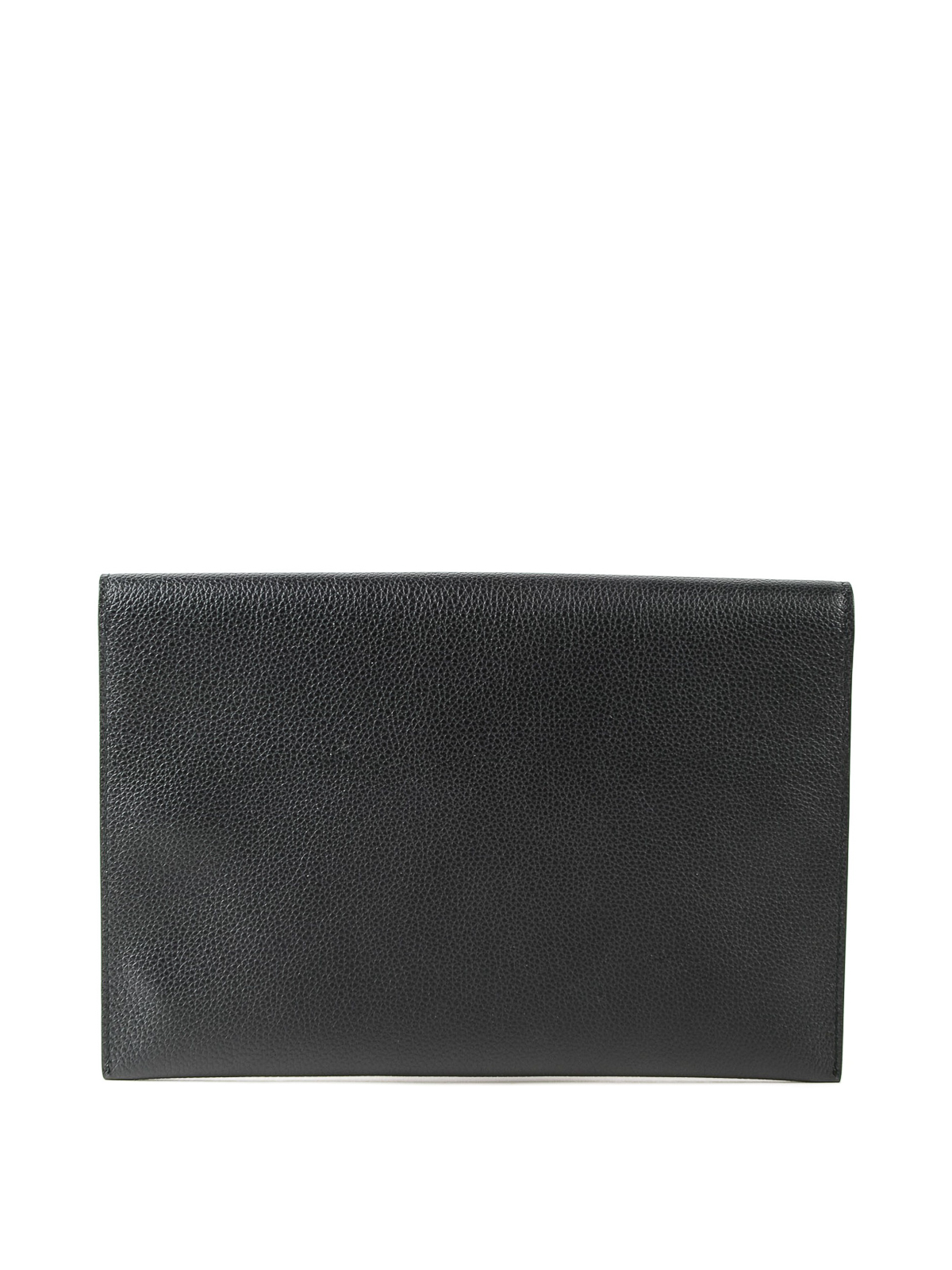 Clutches Alexander Mcqueen - Black leather Skull envelope clutch ...