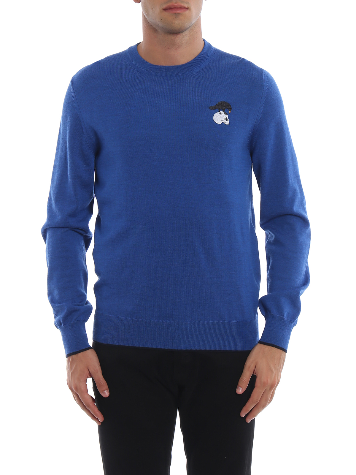 alexander mcqueen blue sweater