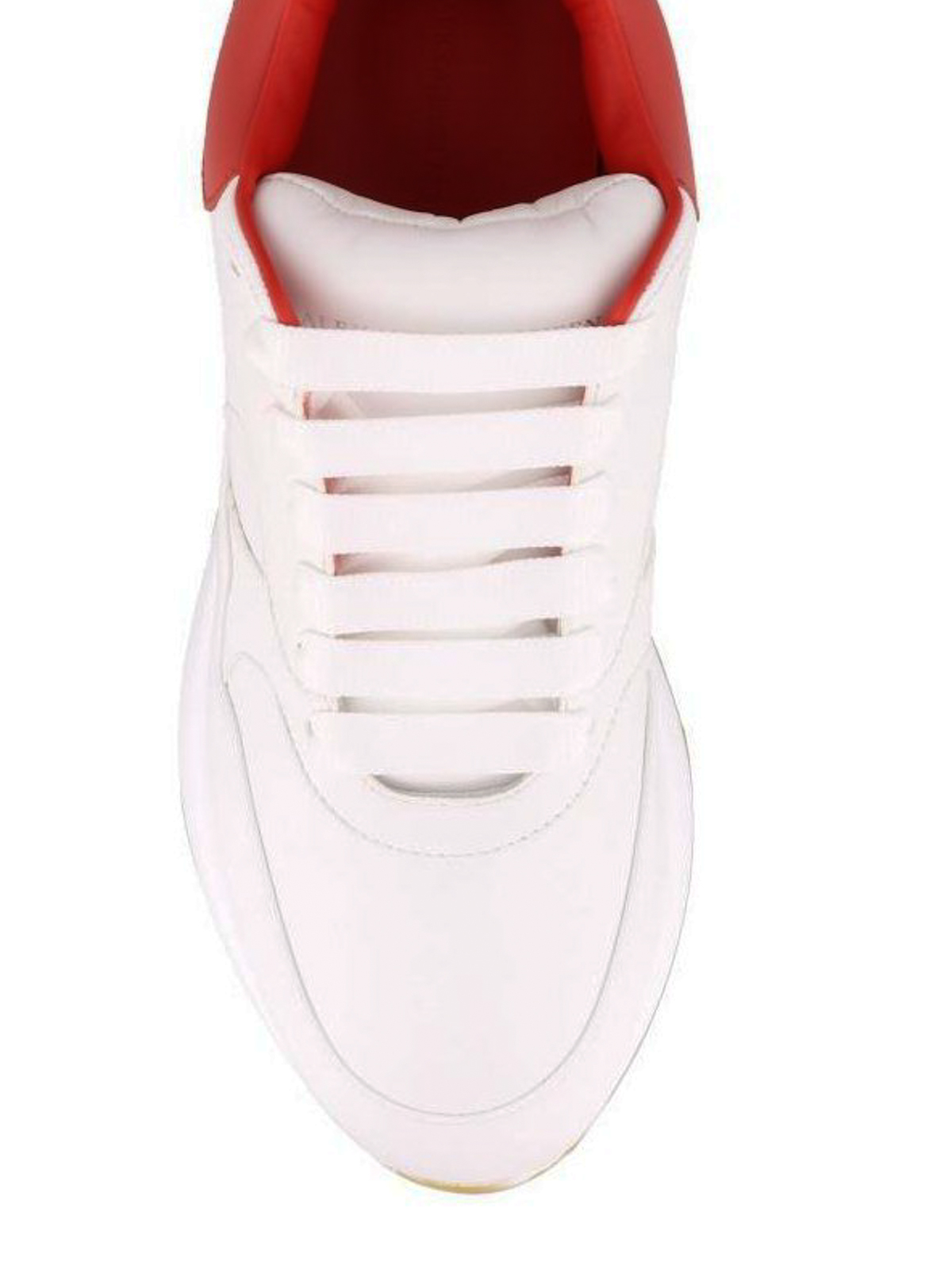alexander mcqueen trainers white and red