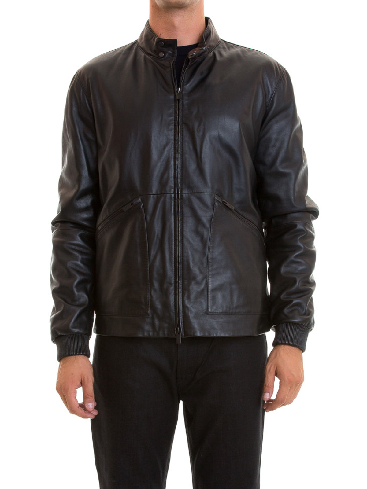 Bridge pier stam prototype Leather jacket Armani Collezioni - Soft leather casual jacket -  UCR25PUCP21999