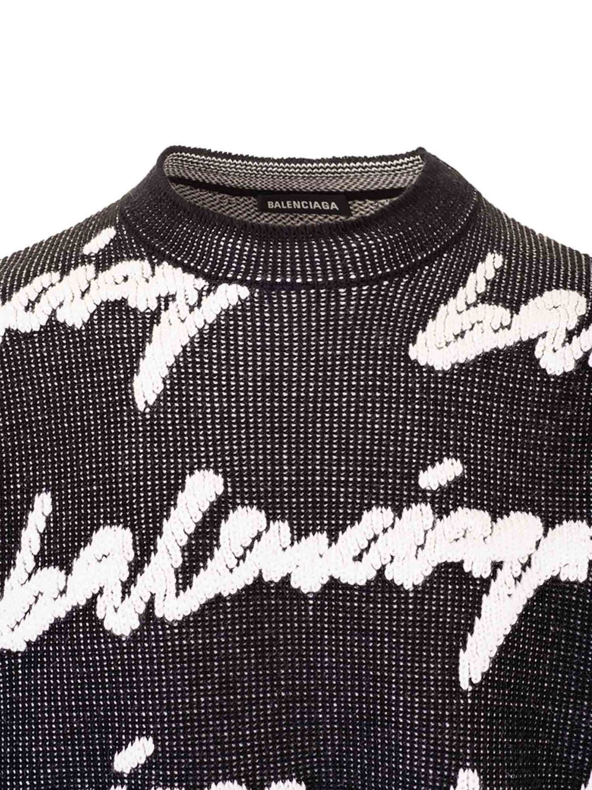 balenciaga scribble sweater