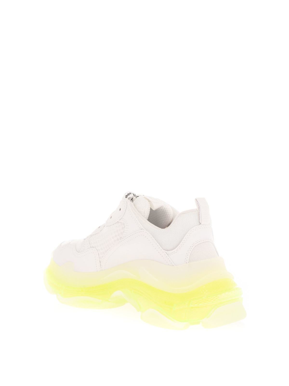 balenciaga triple s yellow clear sole