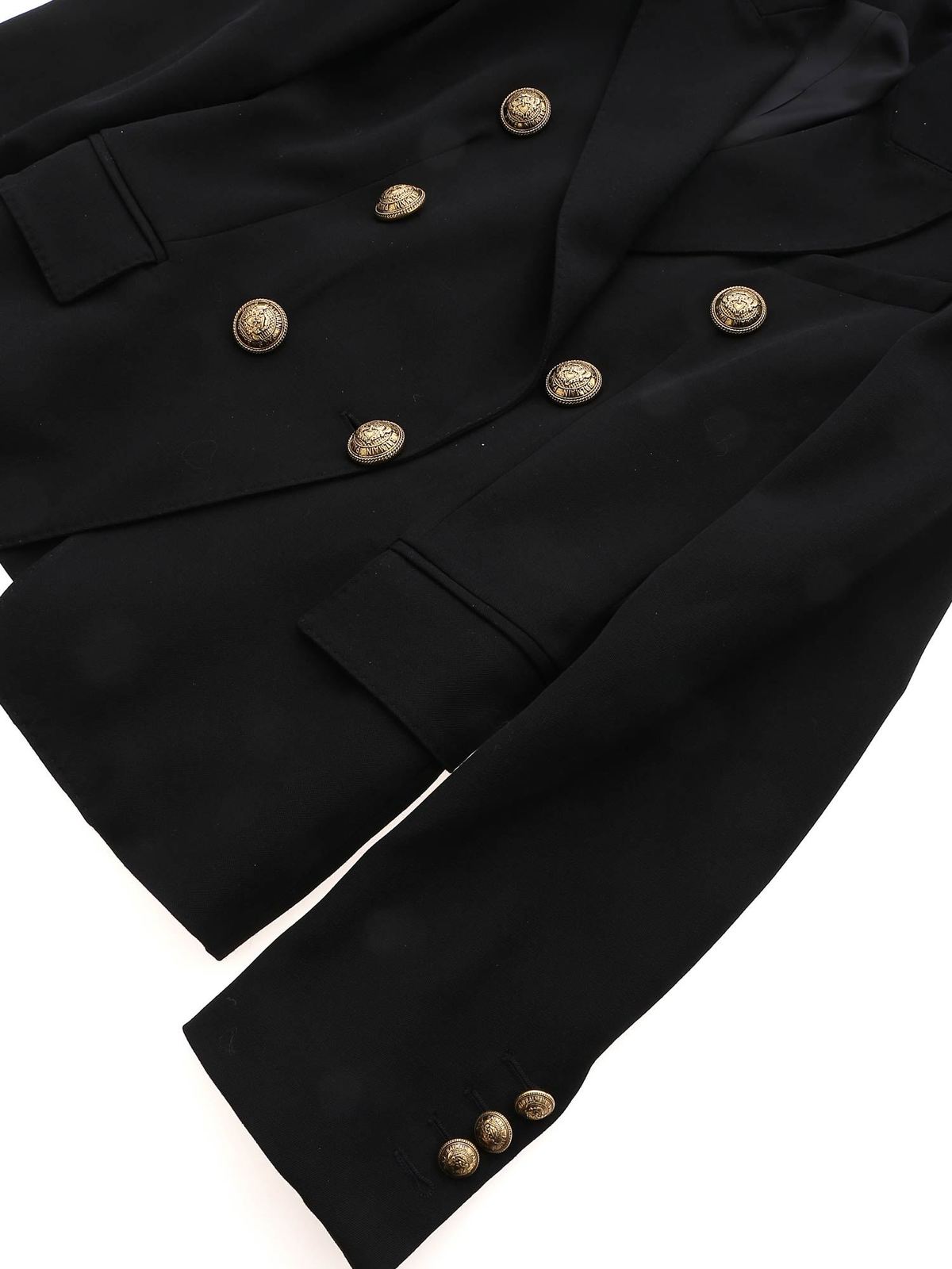 Blazers Balmain - Branded buttons jacket in black - 6O2100OC860930