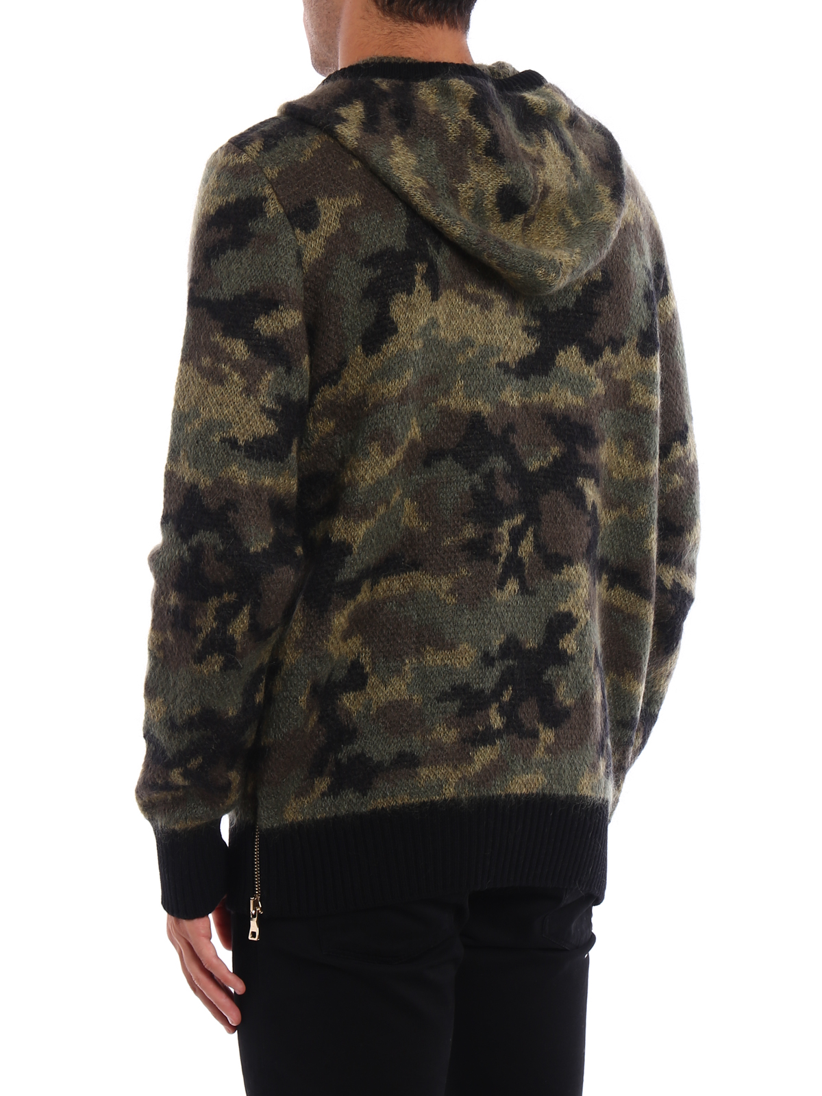 fluffy camo hoodie