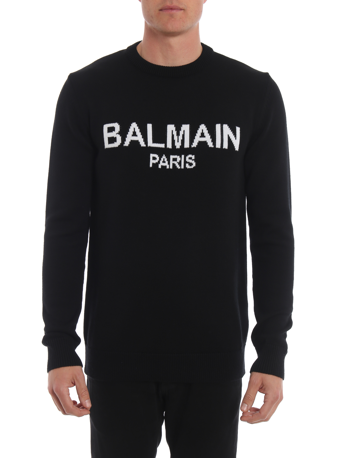 Crew necks Balmain - Balmain Paris sweater - RH13662K060EAB | iKRIX.com