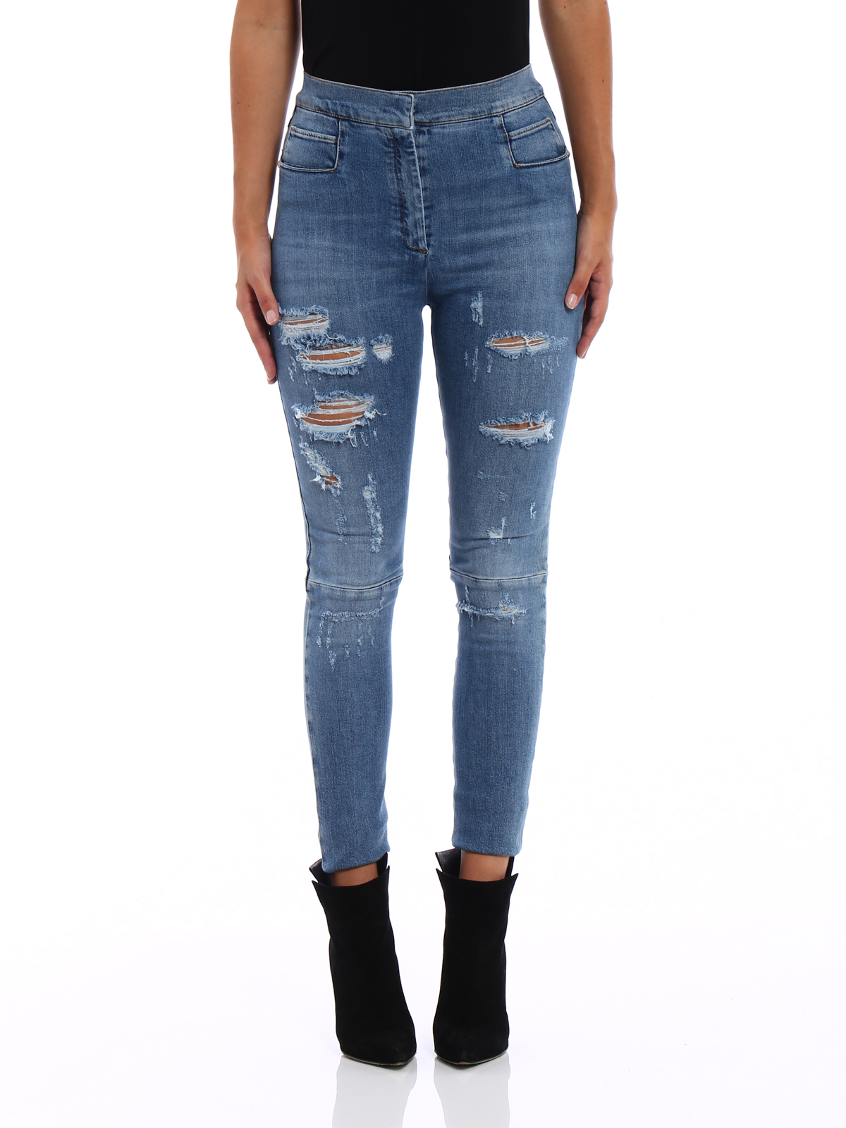 Grunde Tegnsætning ankomme Skinny jeans Balmain - Ripped high waisted skinny jeans - 115421133KC3140
