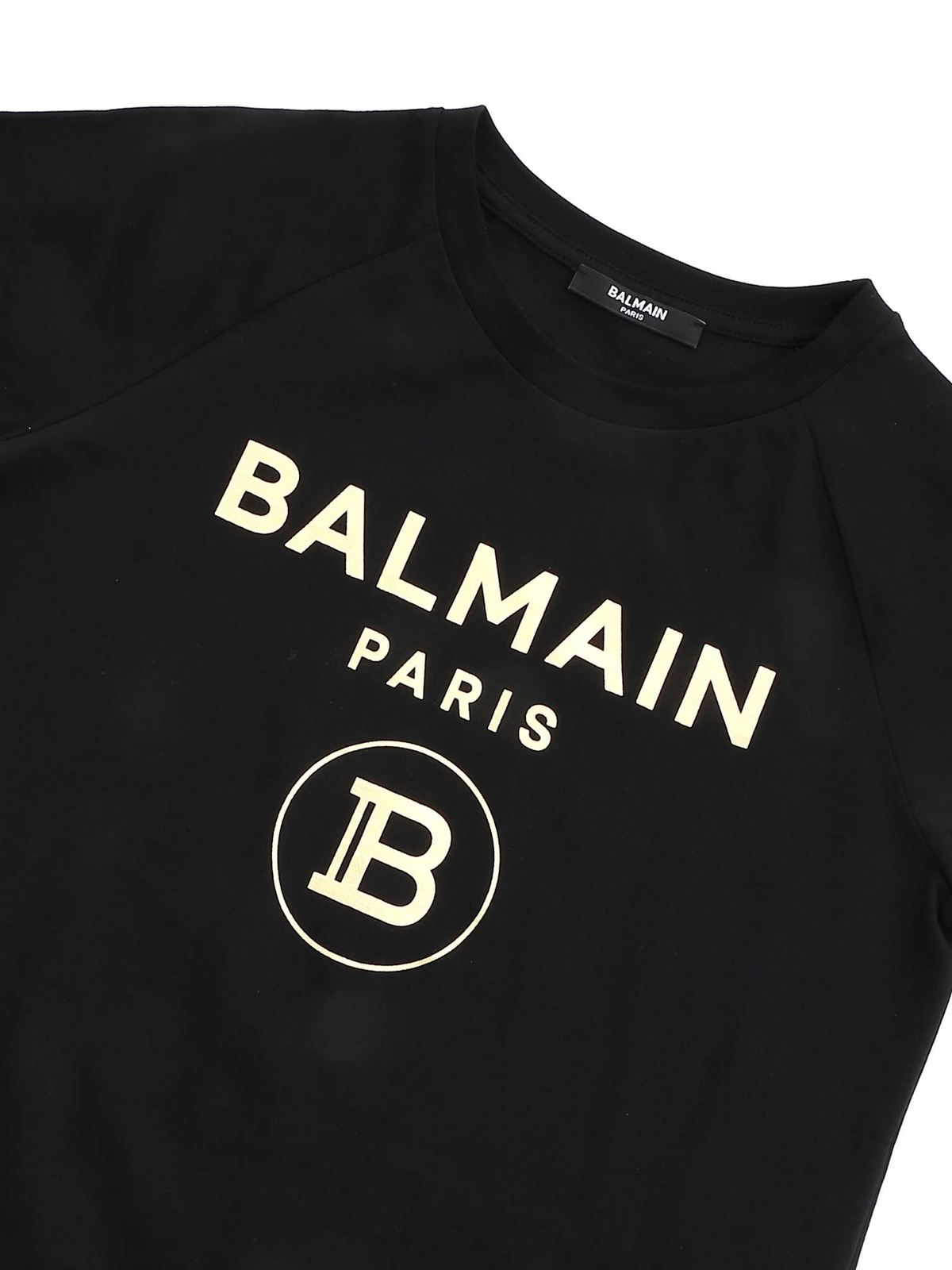 T-shirts Balmain - Logo print T-shirt in black - 6O8101OX390930OR