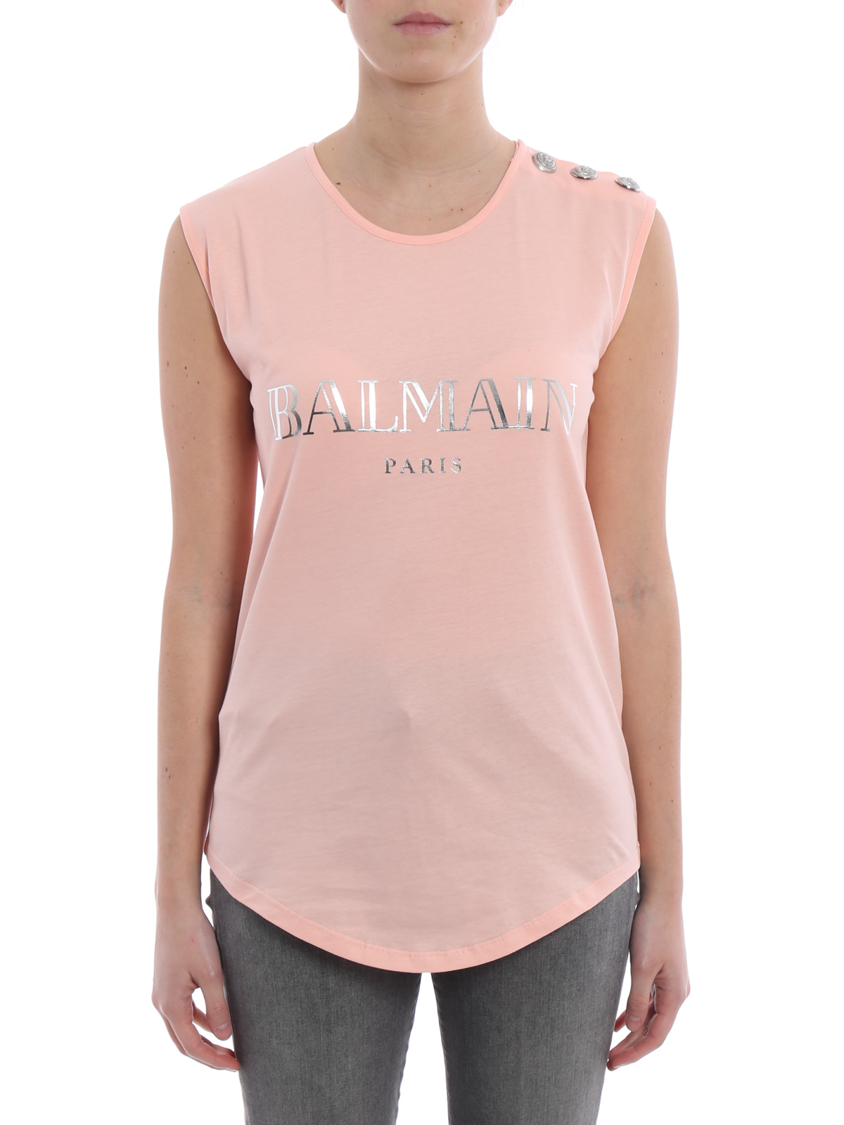 pink tank top