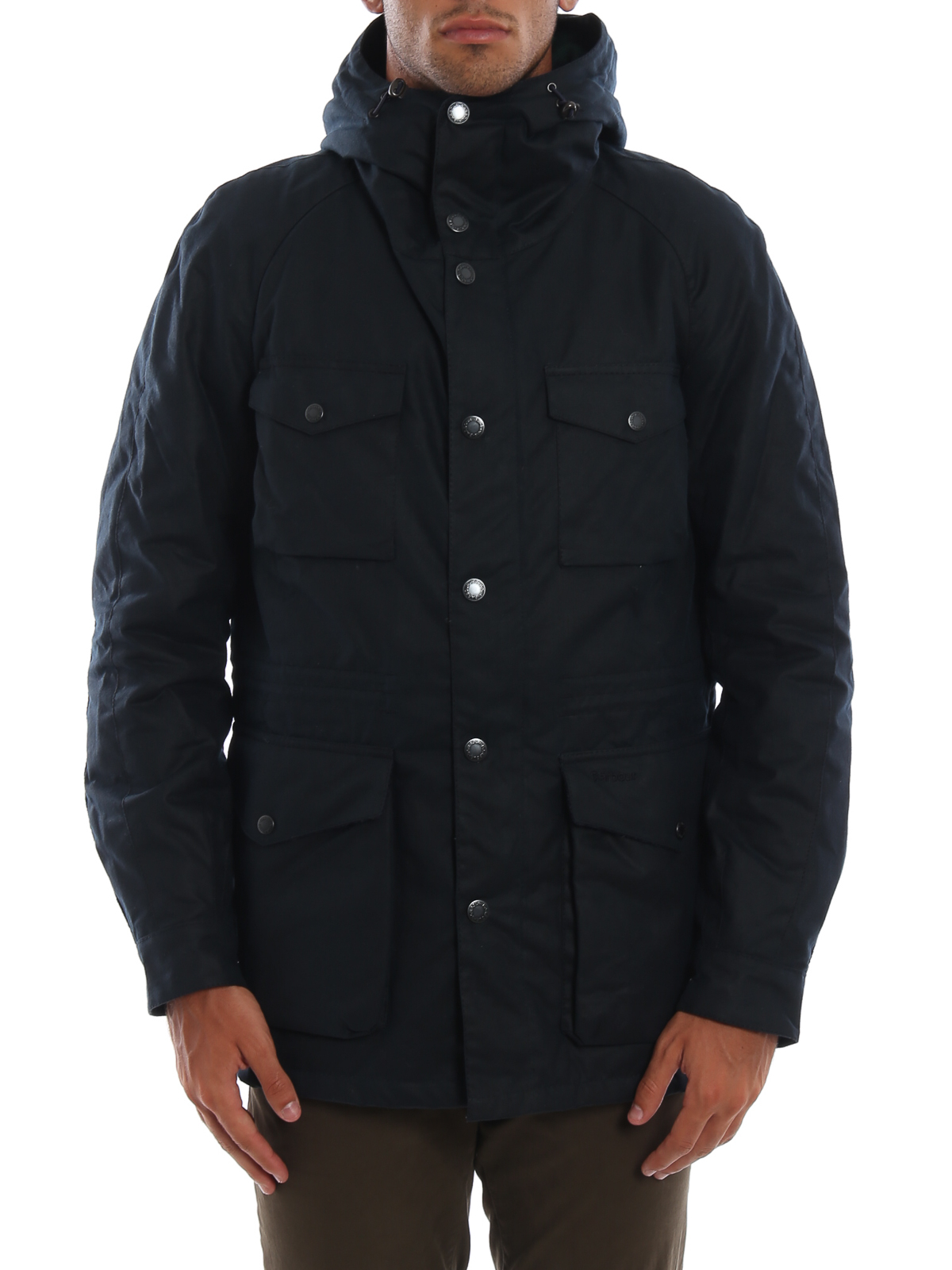 Casual jackets Barbour - Coll blue waxed cotton field jacket ...