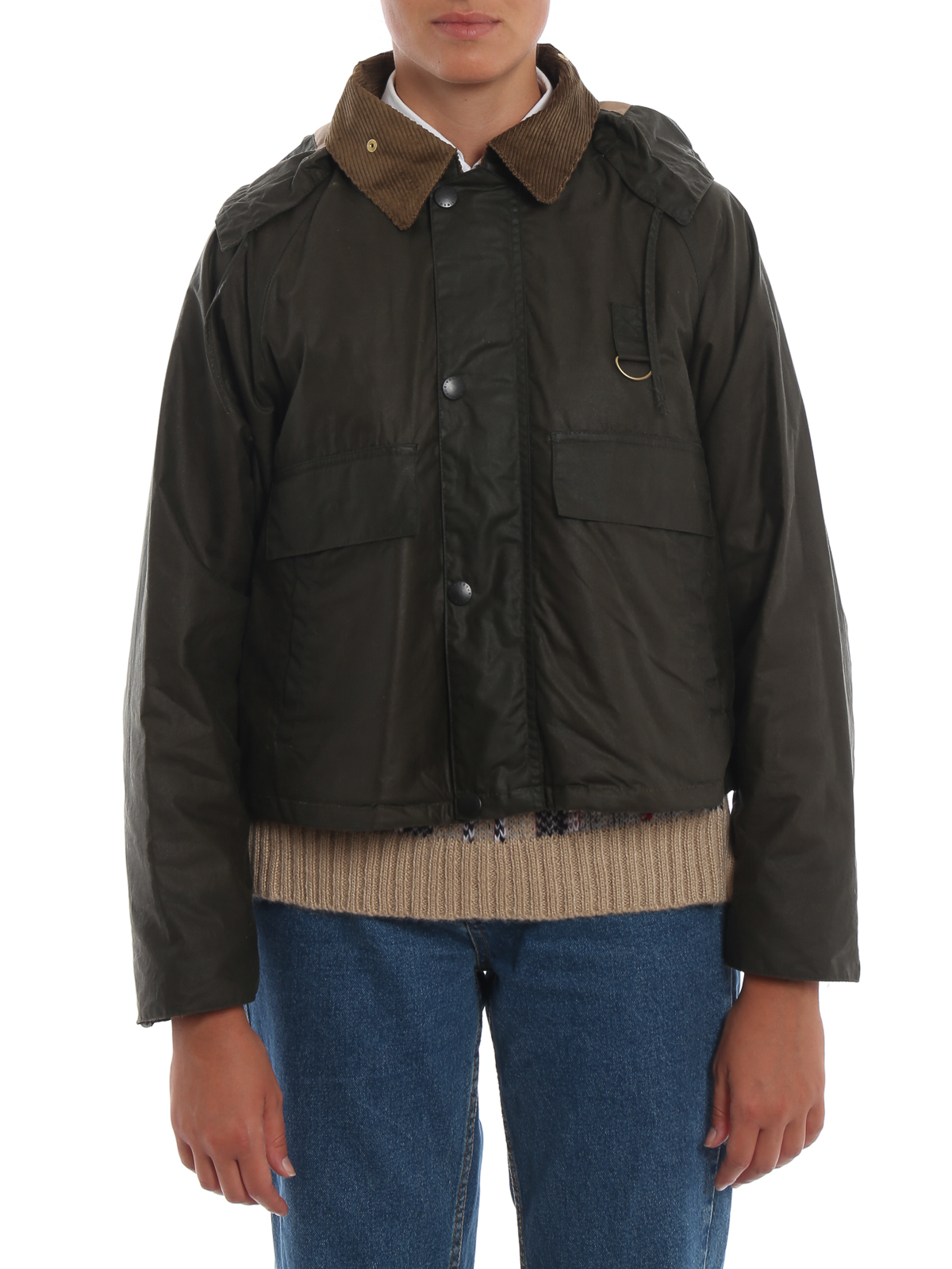 Casual jackets Barbour - Spey waxed cotton cropped jacket
