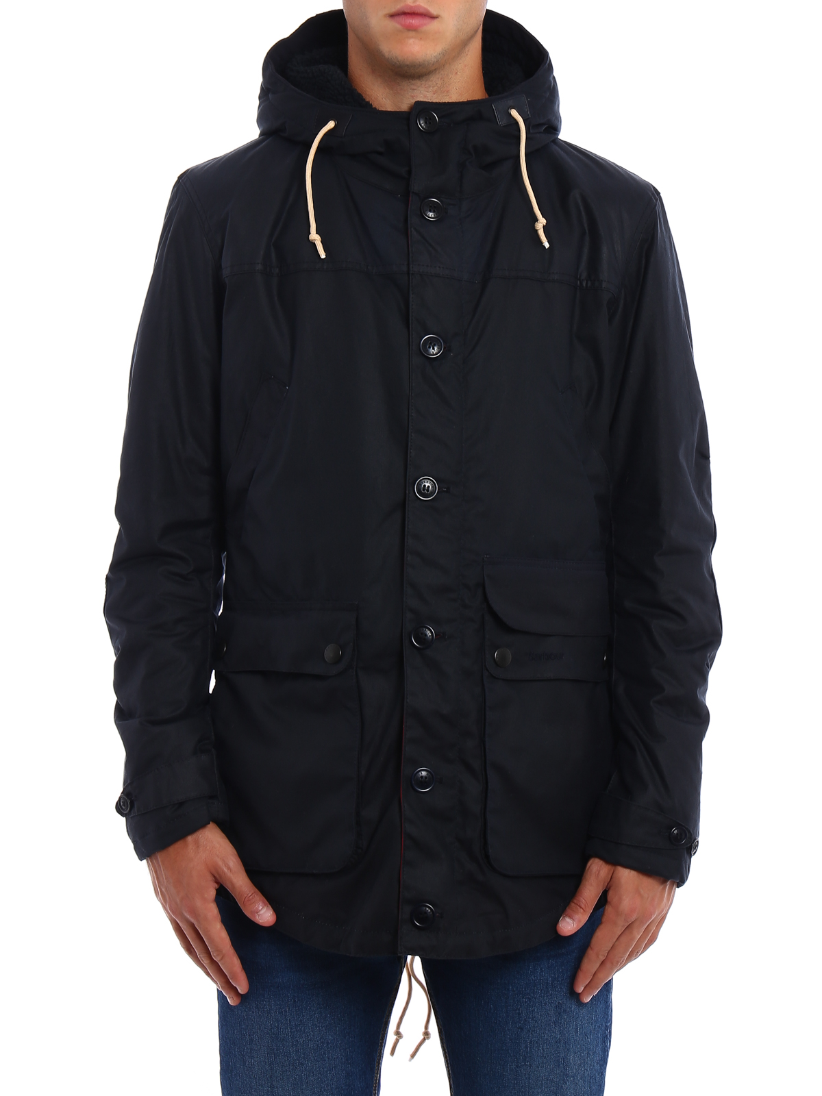 barbour galloway waxed cotton parka jacket